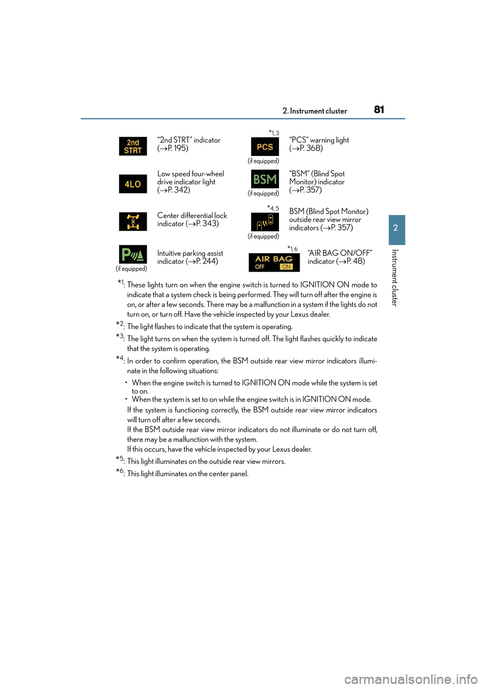 Lexus GX460 2017  Owners Manual GX 460 _O M_ OM6 0F 6 8U _(U )
812. Instrument cluster
2
Instrument cluster
*1: These lights turn on when the engine switch is turned to IGNITION ON mode toindicate that a system check is being perfor