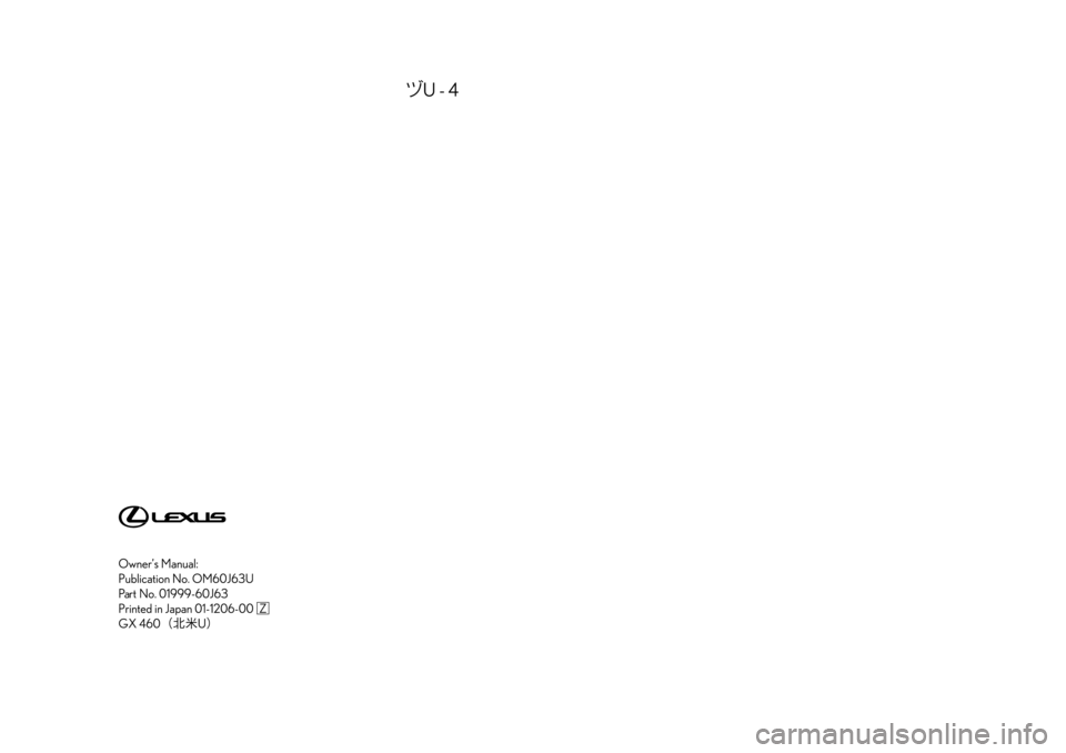 Lexus GX460 2013 Owners Manual Lexus GX460 2013 Owners Manual