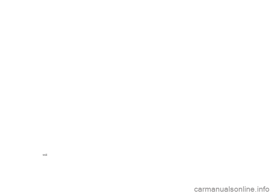 Lexus GX470 2005  Scheduled Maintenance Guide / LEXUS 2005 GX470  (OM60B11U) Owners Guide PICTORIAL INDEX
xxii 