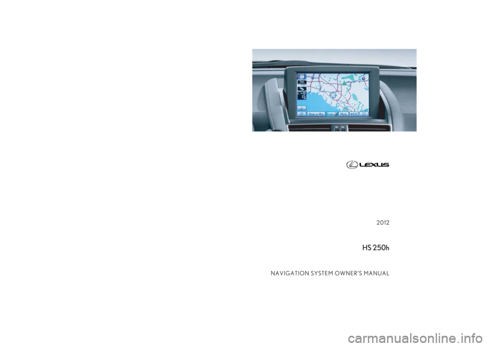 Lexus HS250h 2012  Navigation Manual 