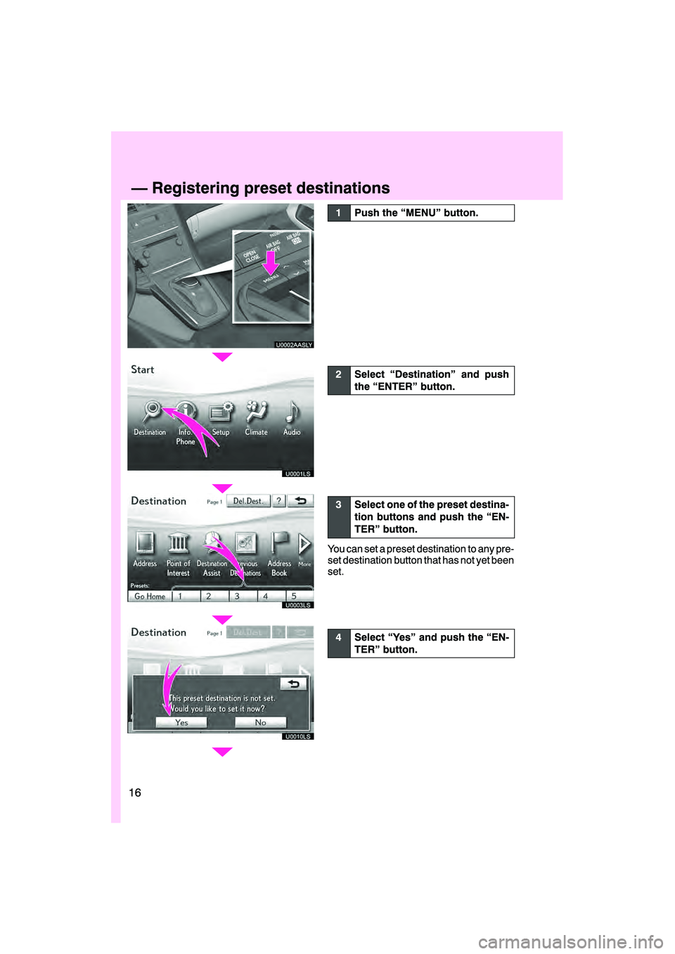 Lexus HS250h 2011  Navigation Manual 