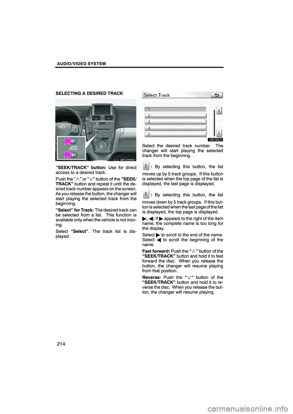 Lexus HS250h 2011  Navigation Manual 