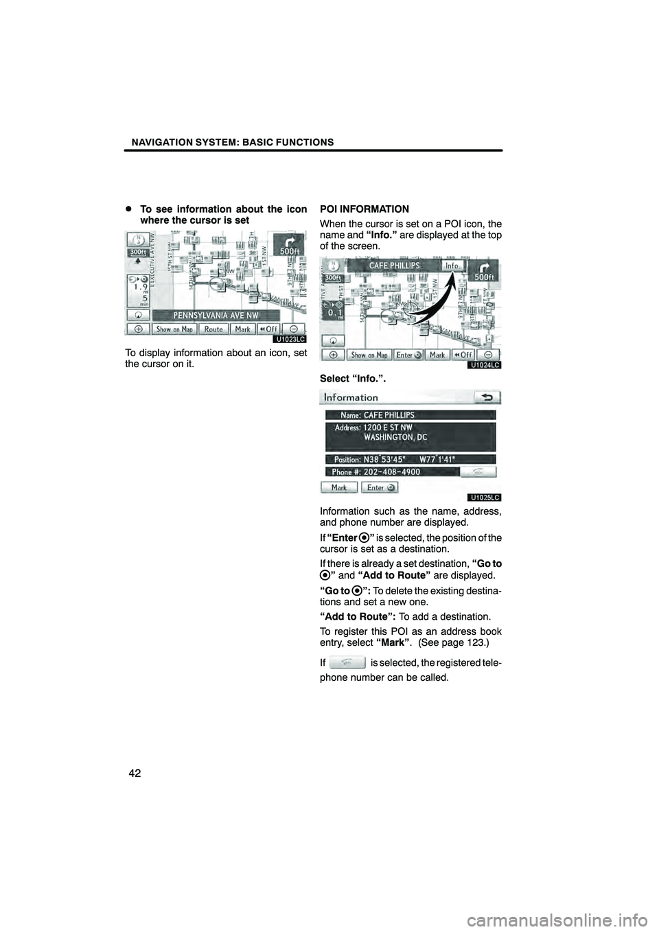 Lexus HS250h 2011  Navigation Manual 