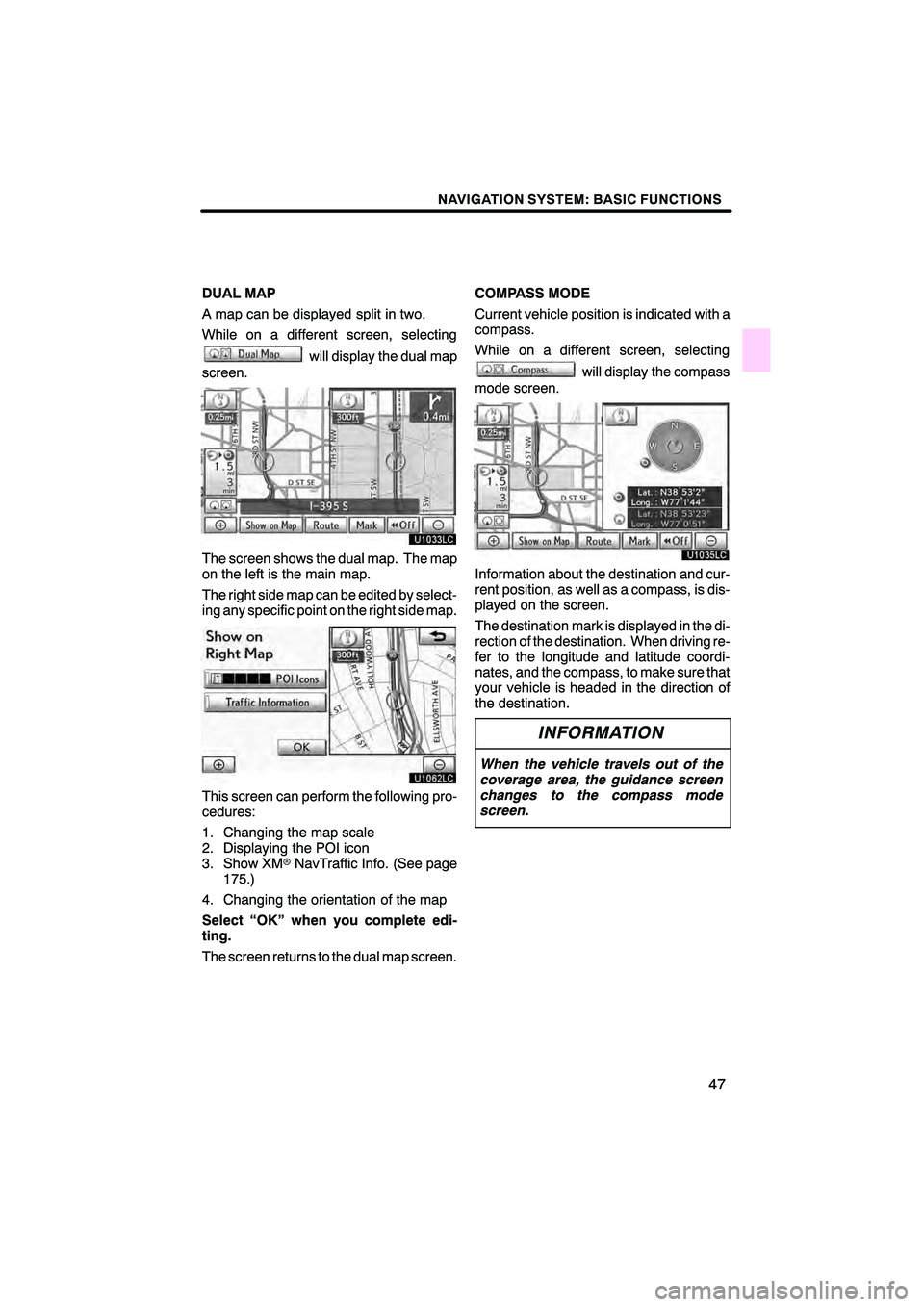 Lexus HS250h 2011  Navigation Manual 