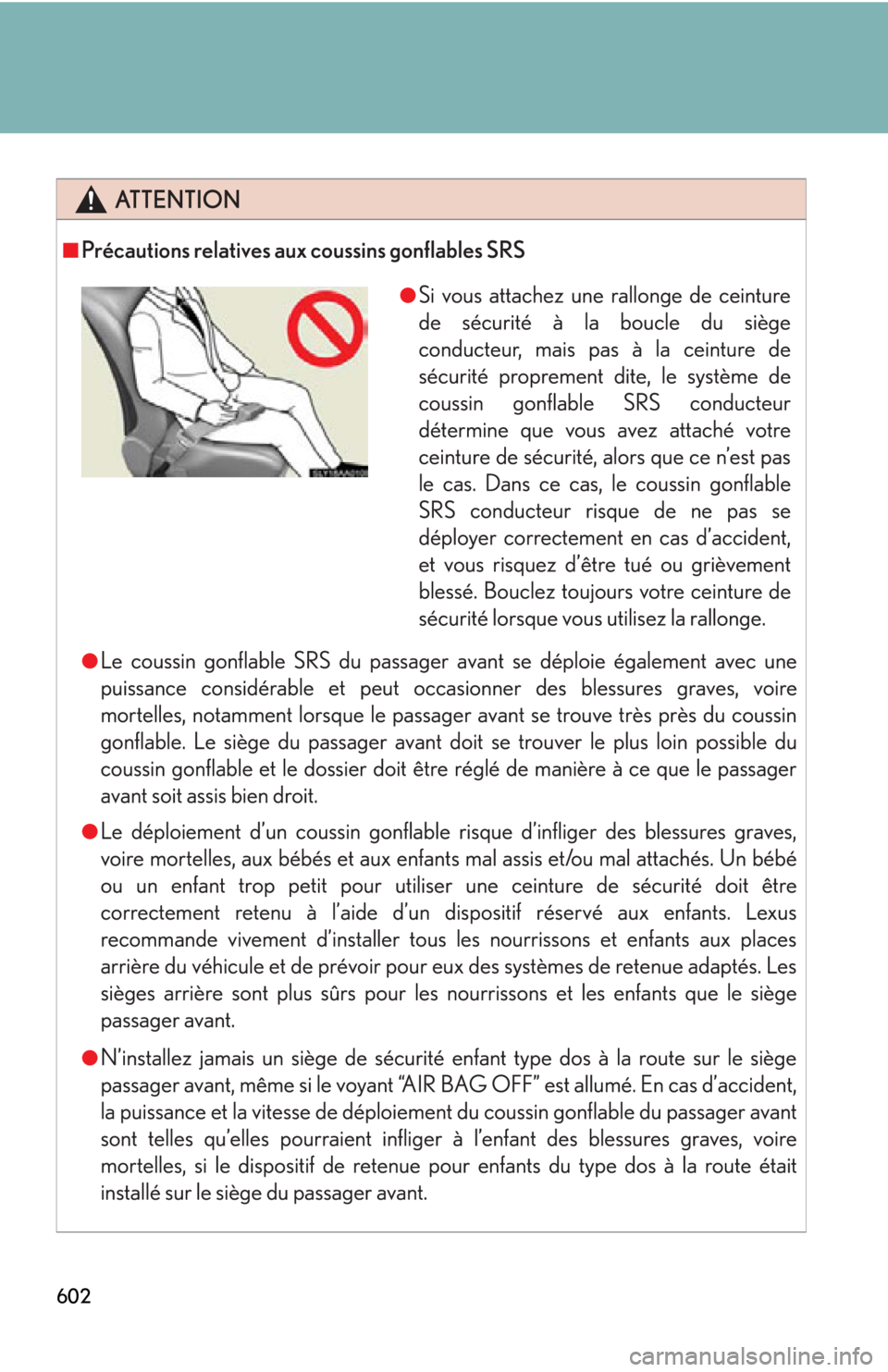 Lexus HS250h 2011  Do-it-yourself maintenance / LEXUS 2011 HS250H OWNERS MANUAL (OM75037U) 602 