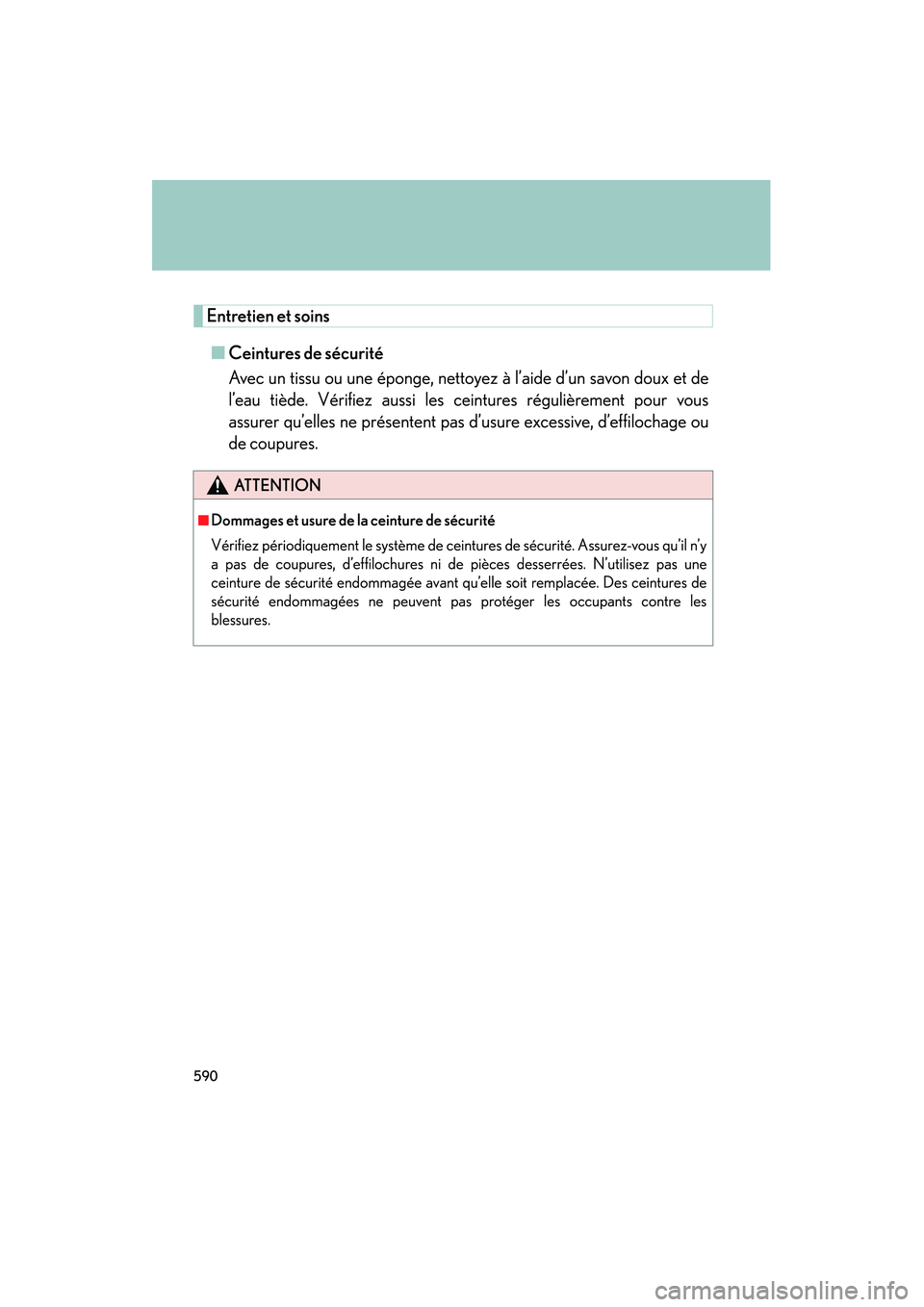 Lexus HS250h 2010  Owners Manual 590
HS250h_U_75033U(Canada) 