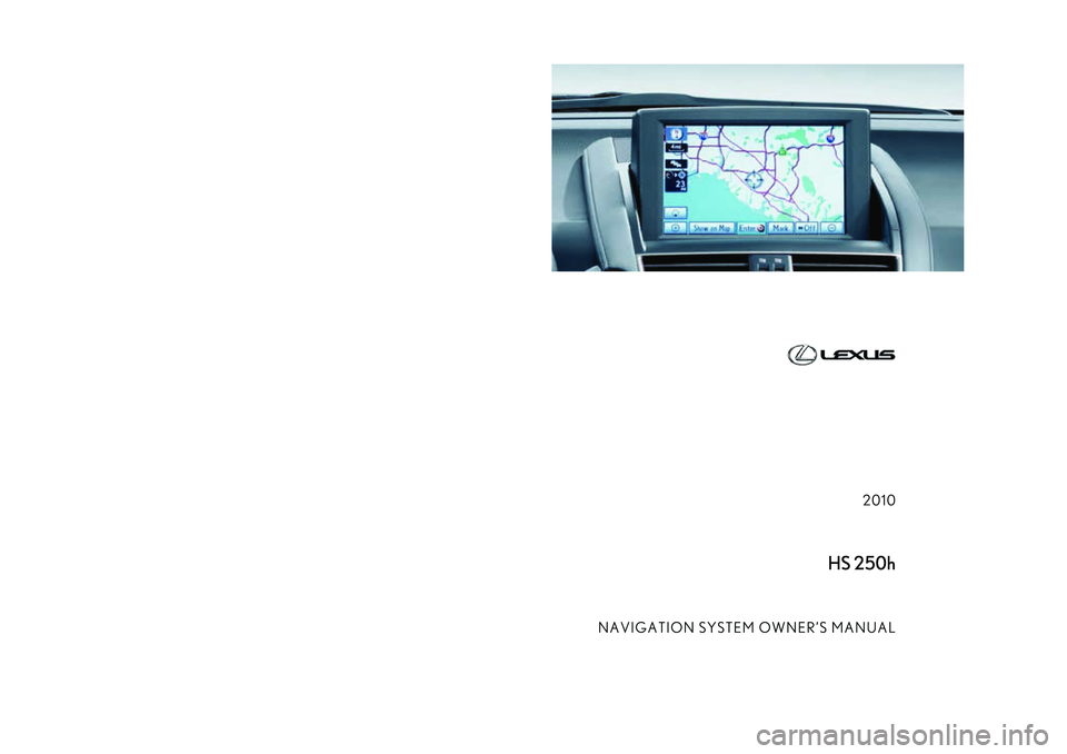 Lexus HS250h 2010  Navigation Manual 
