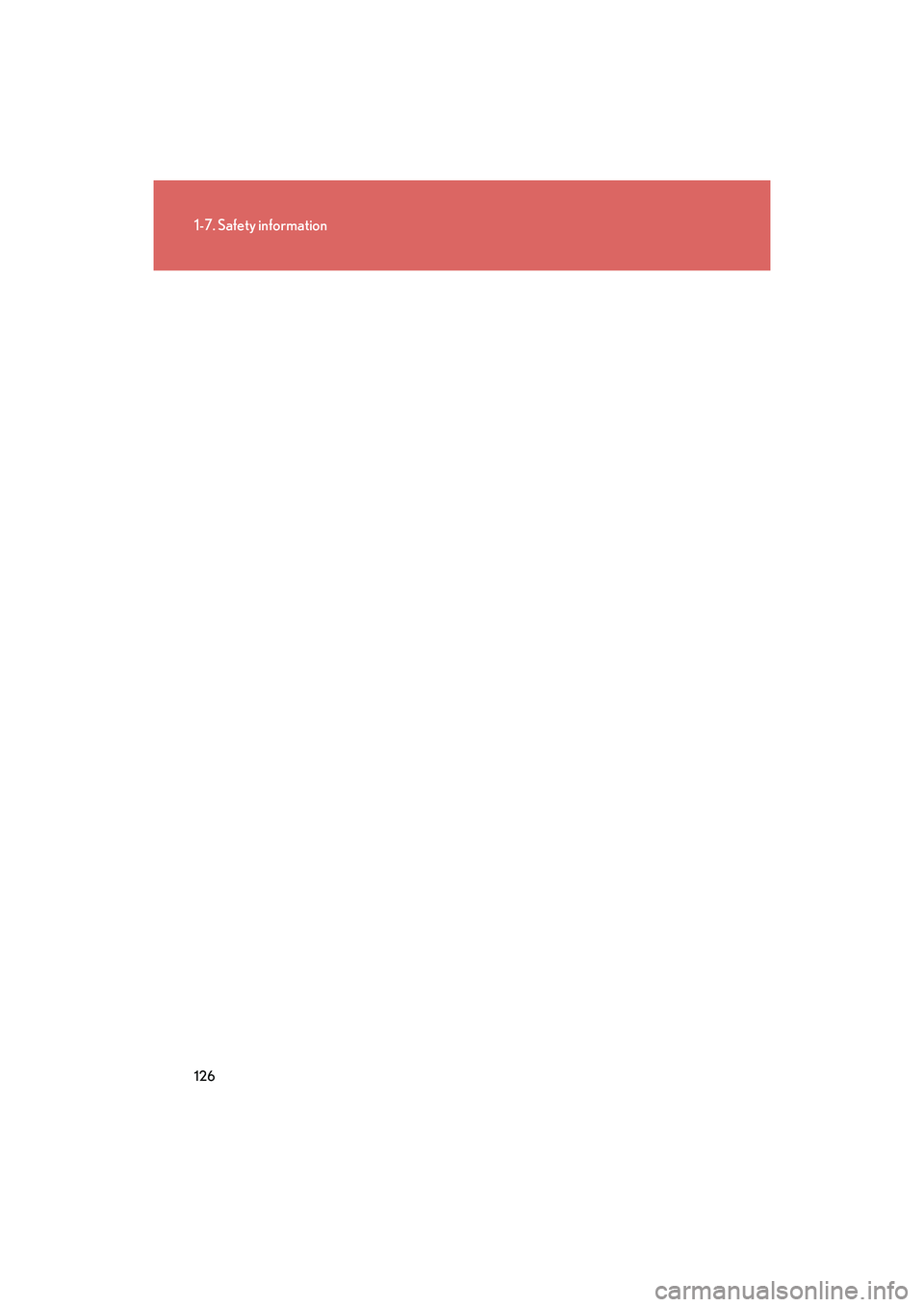 Lexus IS F 2014 Owners Manual 126
1-7. Safety information
IS F_U Lexus IS F 2014 Owners Manual 126
1-7. Safety information
IS F_U