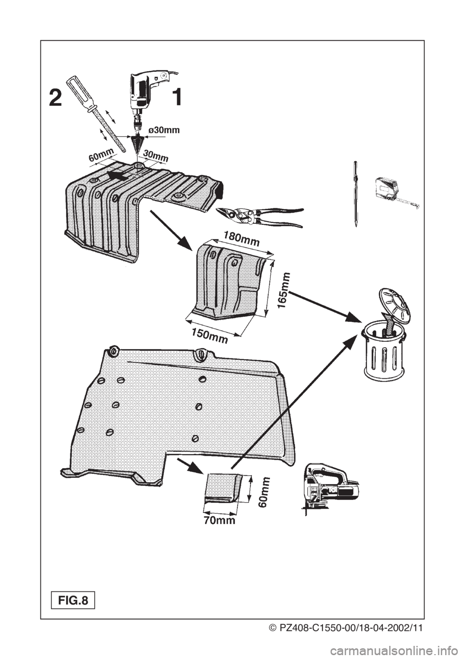 Lexus IS200 1999 Towing hitch FIG.8
© PZ408-C1550-00/18-04-2002/11 Lexus IS200 1999 Towing hitch FIG.8
© PZ408-C1550-00/18-04-2002/11