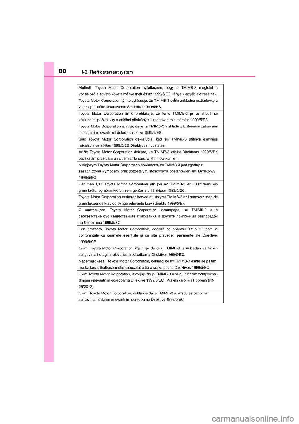 Lexus IS250 2014 Manual PDF 801-2. Theft deterrent system
IS250_EE(OM53C51E) 