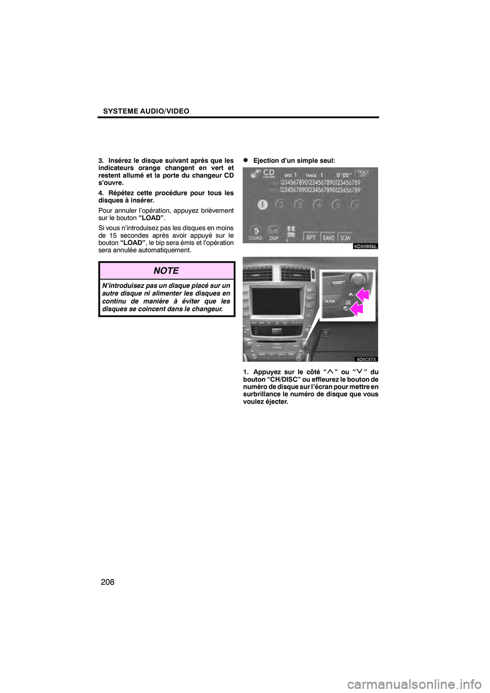 Lexus IS250 2008  Système de navigation manuel du propriétaire (in French) / Système de navigation manuel du propriétaire - IS 250, IS 350 
 \b	
\f	\b



 	      
  ! "!   
 #      "! $\b
% 
&       