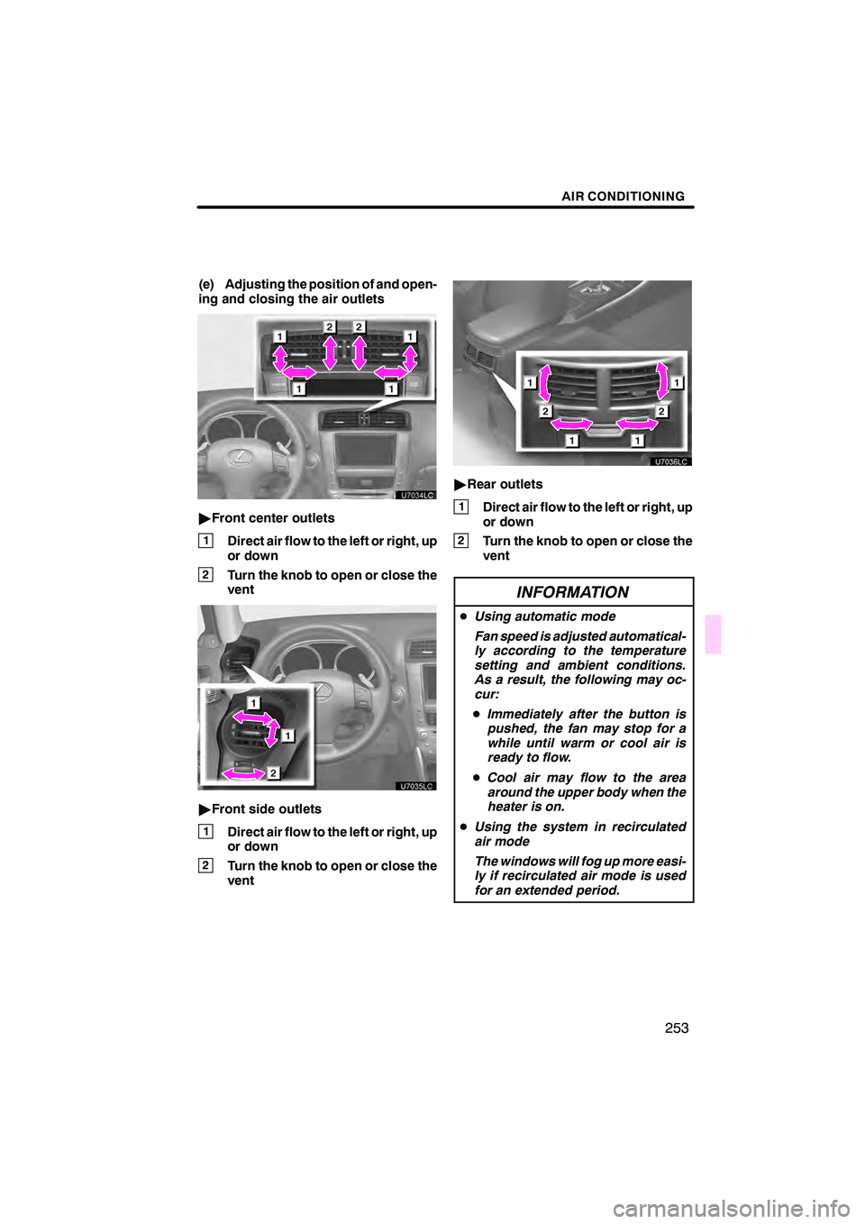 Lexus IS250C 2010  Navigation Manual  \b	


\f 
    
 
 
    
  
       ! 
 
 
"\b  #$     