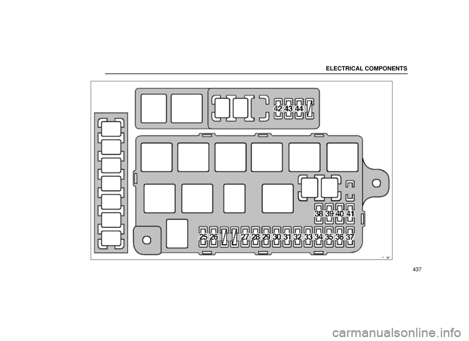 lexus LS400 1999  Electrical Components / LEXUS 1999 LS400 OWNERS MANUAL (OM50514U) ELECTRICAL COMPONENTS
437
64L008±1 