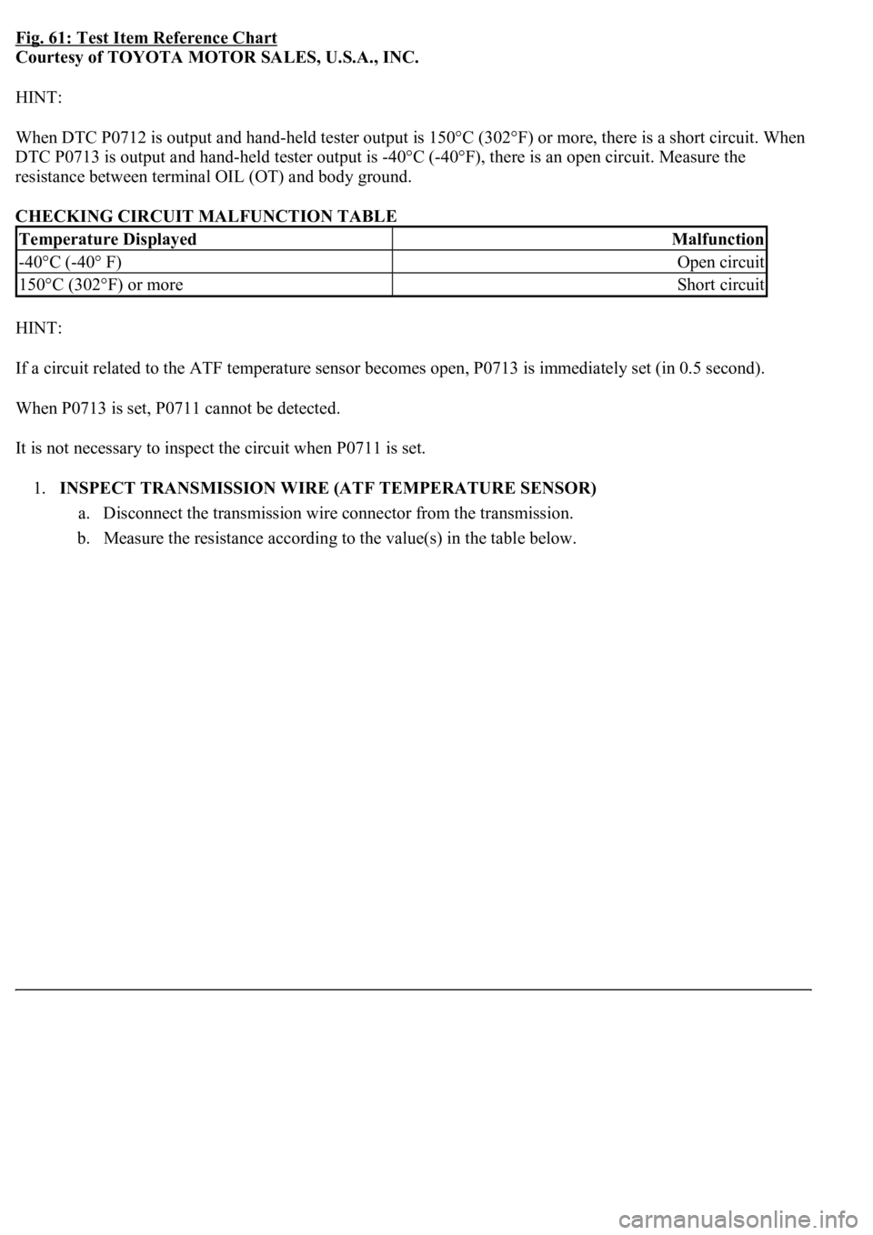 LEXUS LS430 2003  Factory Repair Manual Fig. 61: Test Item Reference Chart 
Courtesy of TOYOTA MOTOR SALES, U.S.A., INC. 
HINT: 
<003a004b004800510003002700370026000300330013001a001400150003004c0056000300520058005700530058005700030044005100