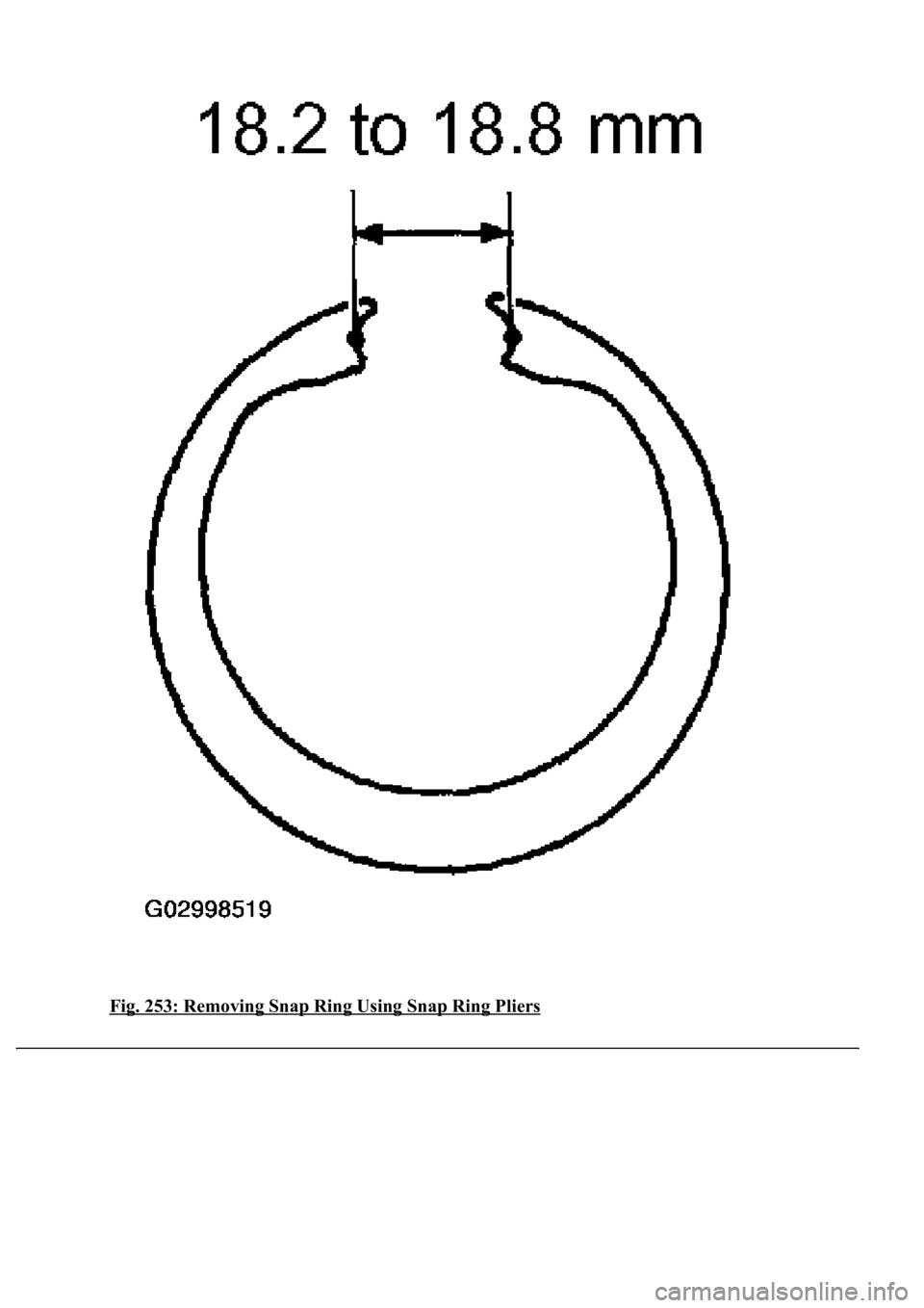 LEXUS LS430 2003  Factory Repair Manual Fig. 253: Removing Snap Ring Using Snap Ring Pliers 