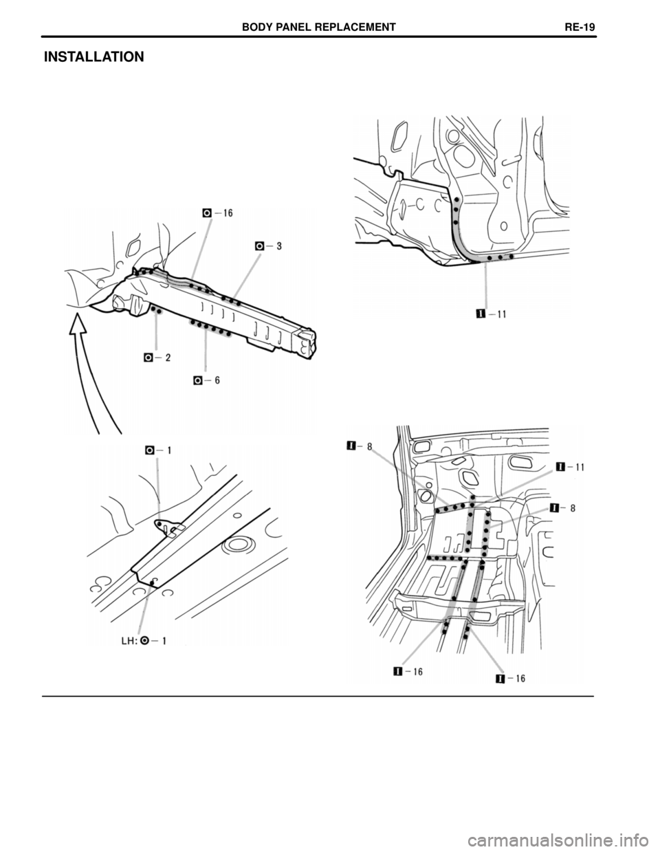 LEXUS SC400 1991  Service Repair Manual 
INSTALLATION
BODY PANEL REPLACEMENTRE-19 
WhereEverybodyKnowsYourName  