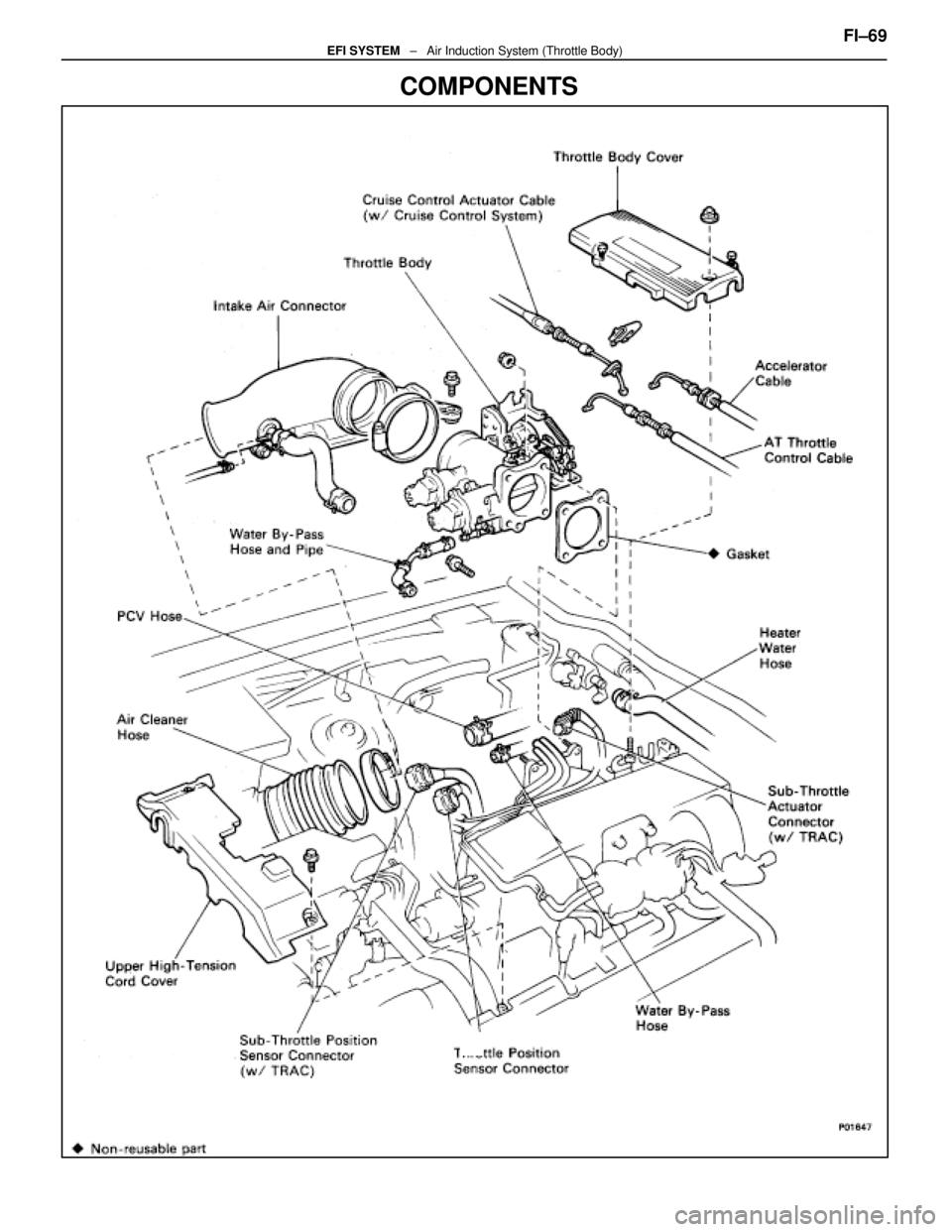 LEXUS SC400 1991  Service Repair Manual 
COMPONENTS
FI±69EFI SYSTEM   ±   Air Induction System (Throttle Body) 
WhereEverybodyKnowsYourName  
