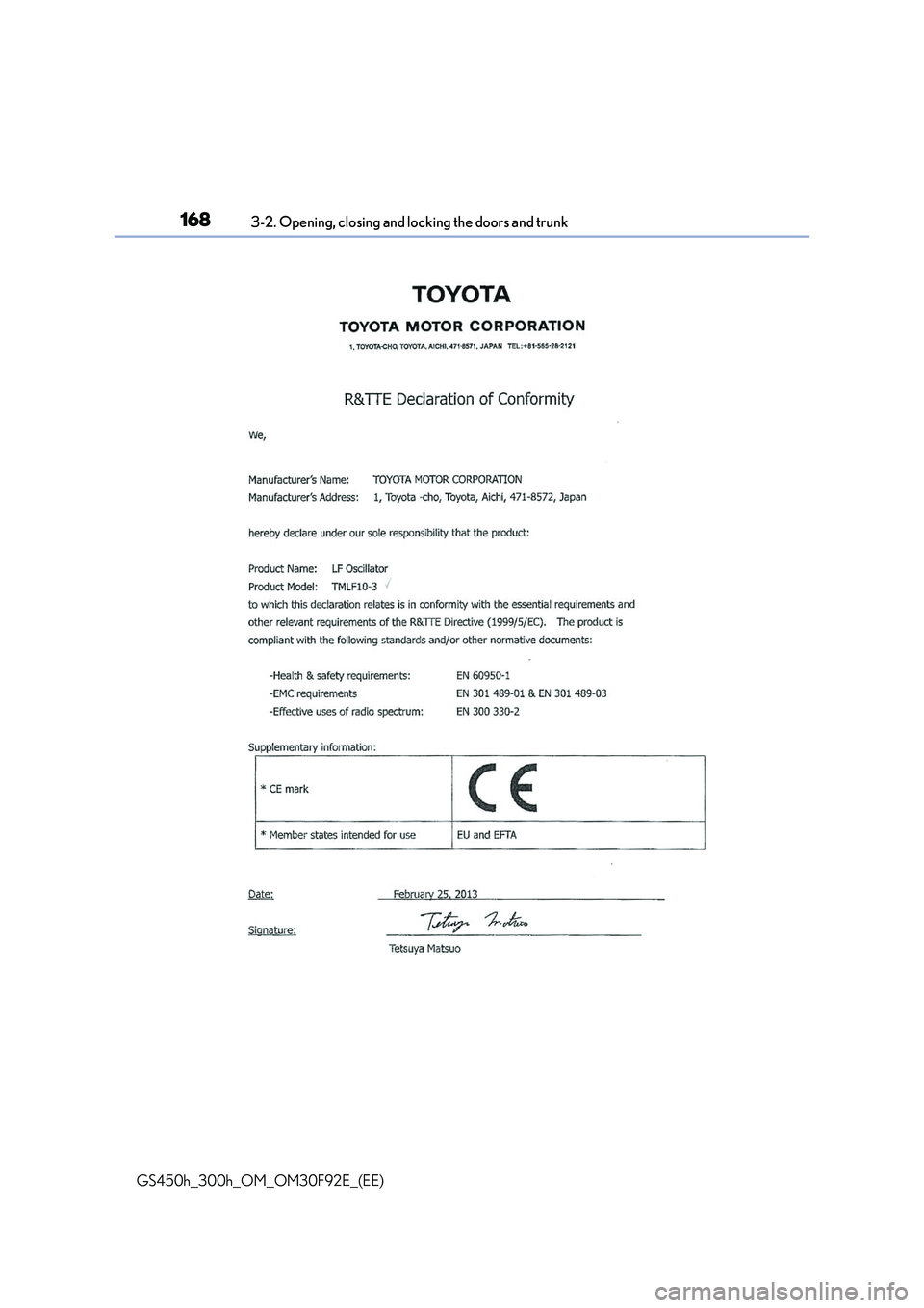 LEXUS GS300H 2019  Owners Manual 1683-2. Opening, closing and locking the doors and trunk
GS450h_300h_OM_OM30F92E_(EE) 