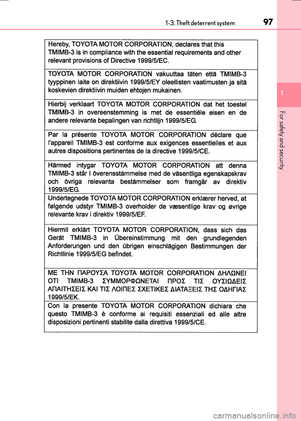 LEXUS RX300H 2017 Owners Manual 971-3. Theft deterrent system
1
For safety and security
RC300h_EE(OM24740E) LEXUS RX300H 2017 Owners Manual 971-3. Theft deterrent system
1
For safety and security
RC300h_EE(OM24740E)