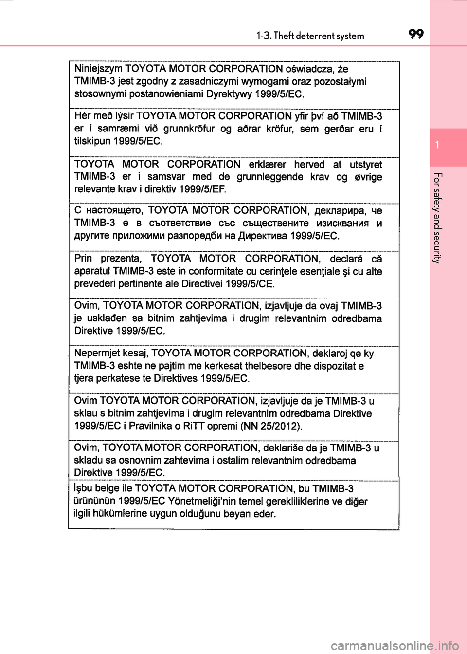 LEXUS RX300H 2017 Owners Manual 991-3. Theft deterrent system
1
For safety and security
RC300h_EE(OM24740E) LEXUS RX300H 2017 Owners Manual 991-3. Theft deterrent system
1
For safety and security
RC300h_EE(OM24740E)