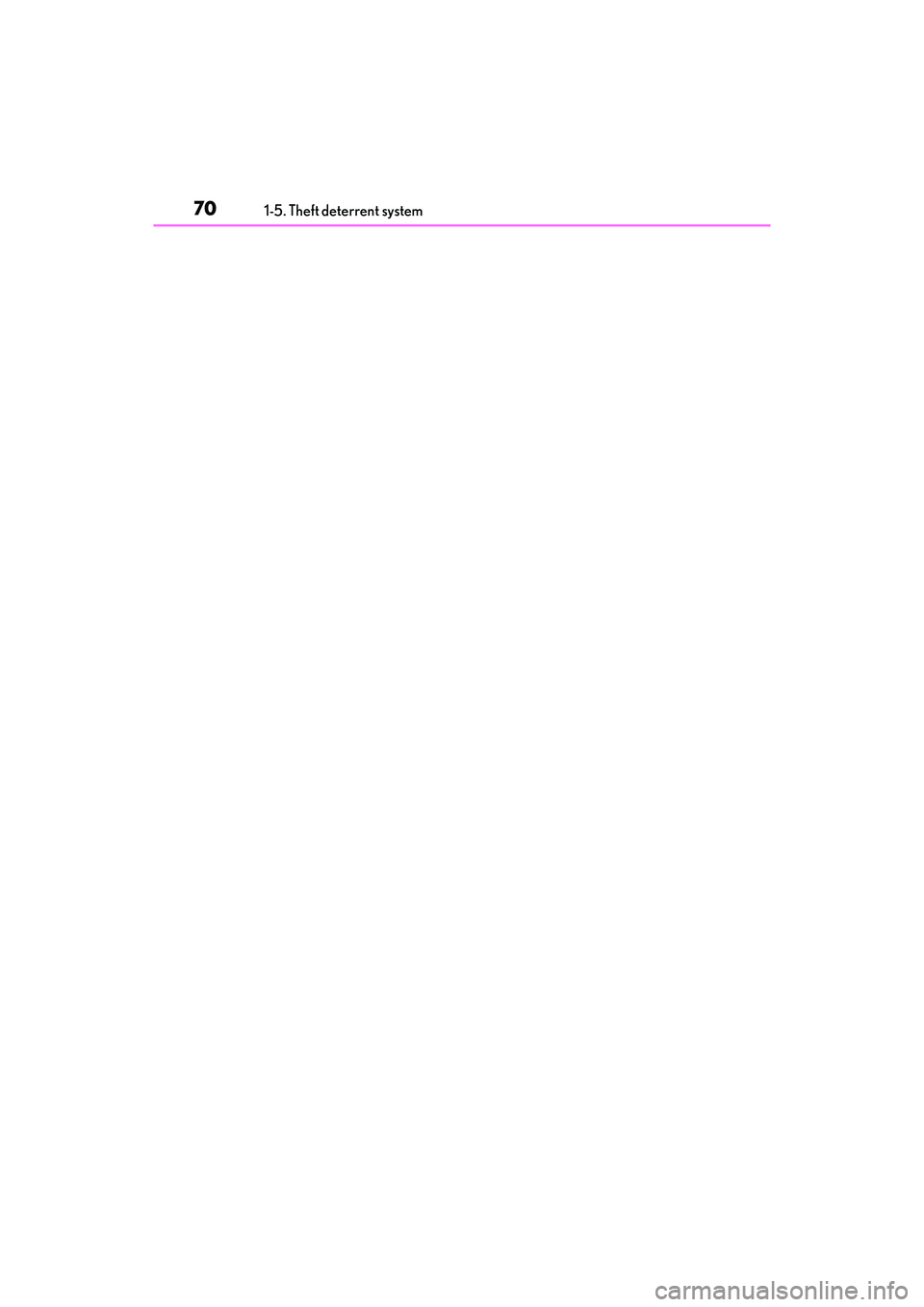LEXUS ES300h 2022 Manual PDF 701-5. Theft deterrent system 