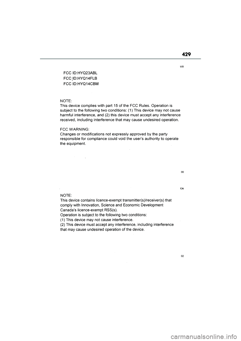 LEXUS IS350 2022  Owners Manual 429 