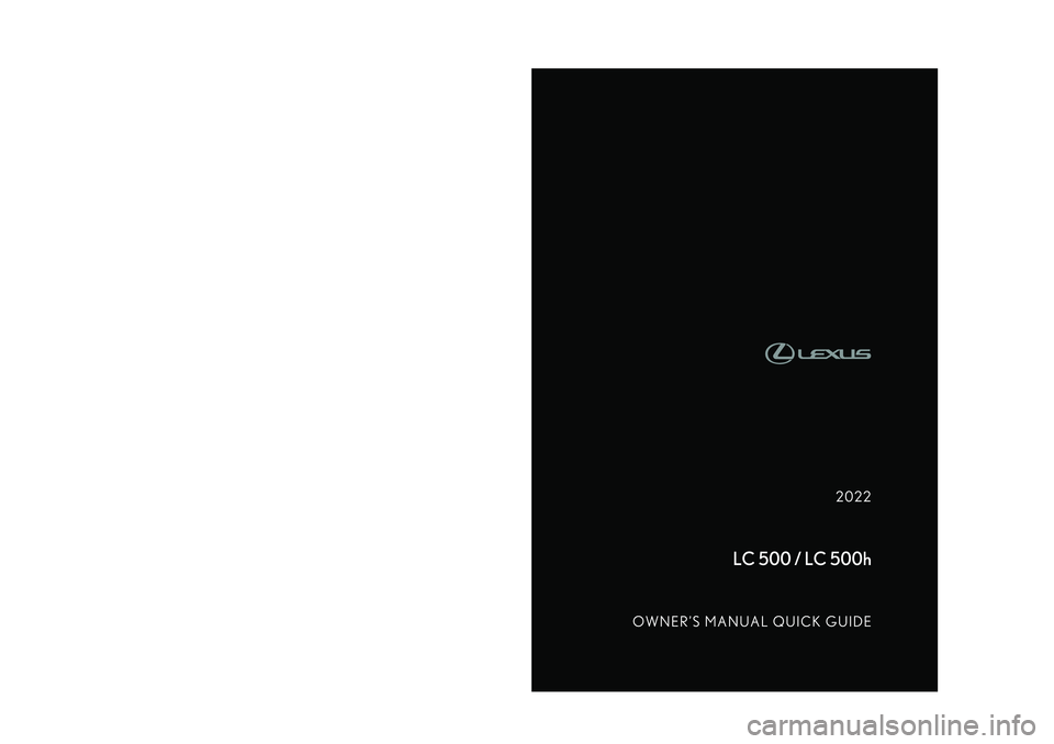 LEXUS LC500 2022  Owners Manual 