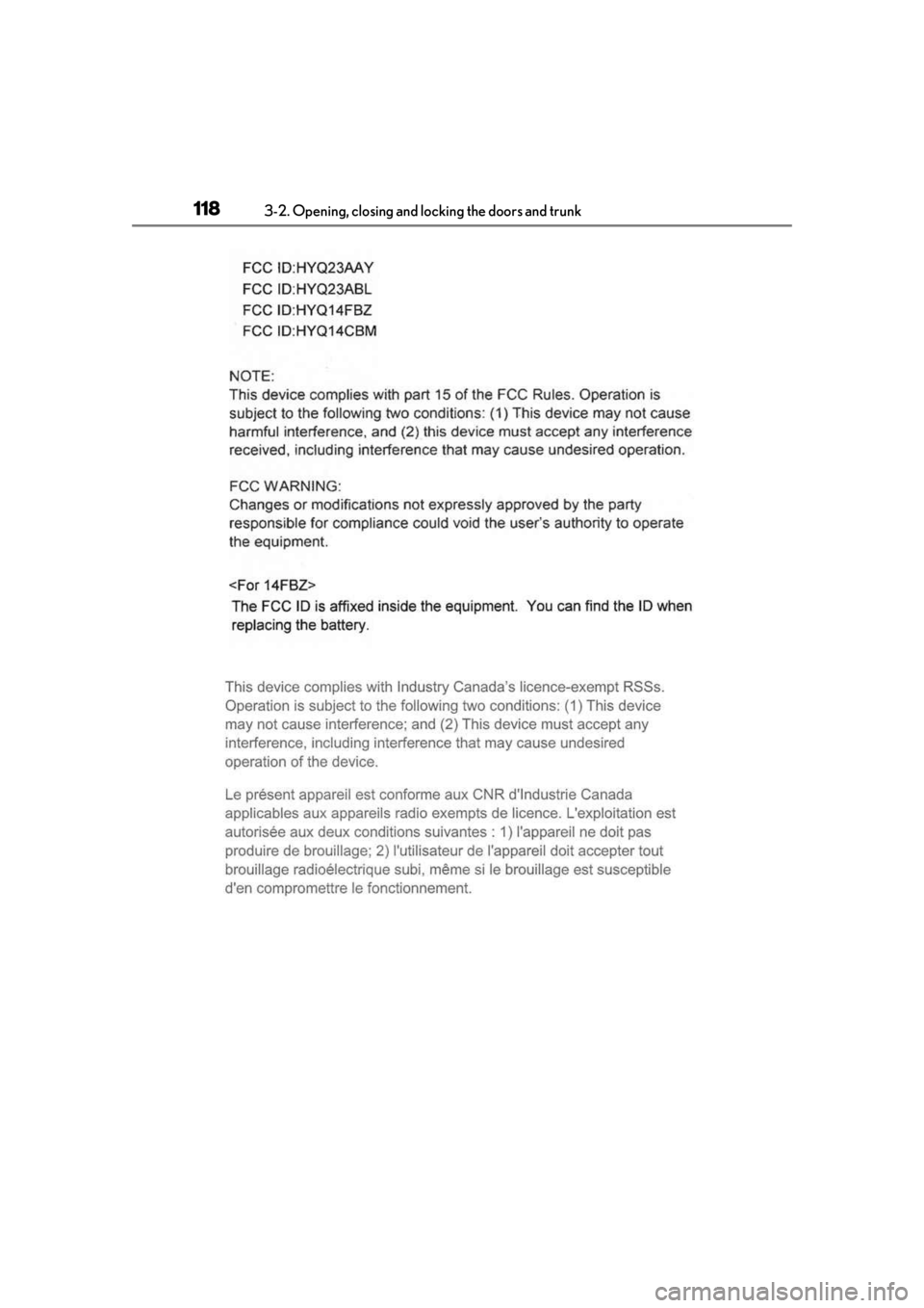 LEXUS LS500 2021 Owners Manual 1183-2. Opening, closing and locking the doors and trunk LEXUS LS500 2021 Owners Manual 1183-2. Opening, closing and locking the doors and trunk
