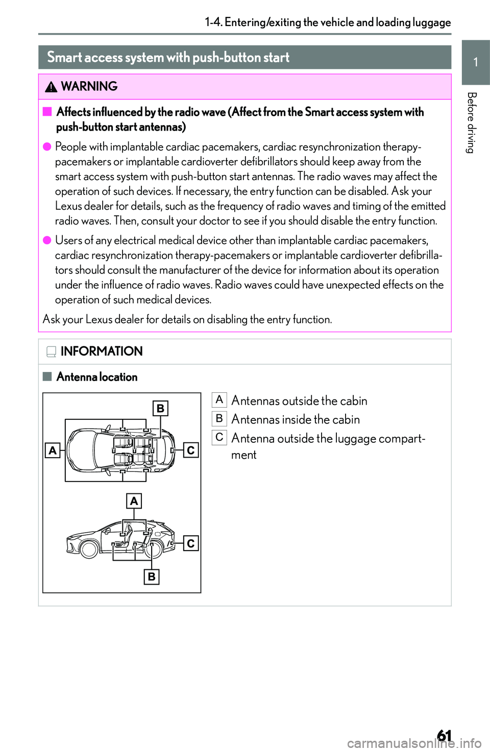 LEXUS NX250 350 2023 Repair Manual �S�m�a�r�t��a�c�c�e�s�s��s�y�s�t�e�m��w�i�t�h��p�u�s�h�-�b�u�t�t�o�n��s�t�a�r�t�W�A�R�N�I�N�G�
