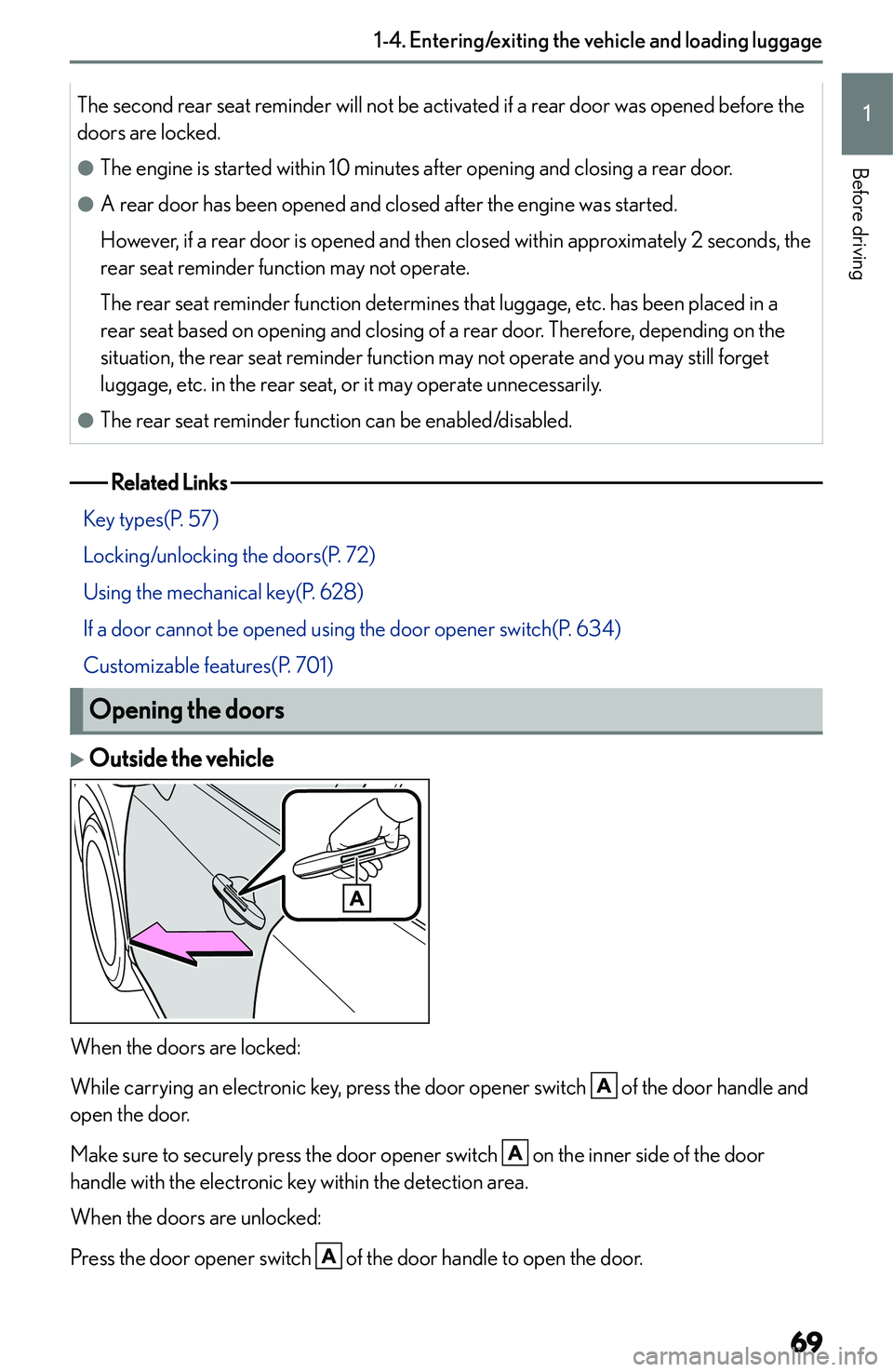LEXUS NX250 350 2023 Manual PDF �T�h�e� �s�e�c�o�n�d� �r�e�a�r� �s�e�a�t� �r�e�m�i�n�d�e�r� �w�i�l�l� �n�o�t� �b�e� �a�c�t�i�v�a�t�e�d� �i�f� �a� �r�e�a�r� �d�o�o�r� �w�a�s� �o�p�e�n�e�d� �b�e�f�o�r�e� �t�h�e
�d�o�o�r�s� �a�r�e� �l�