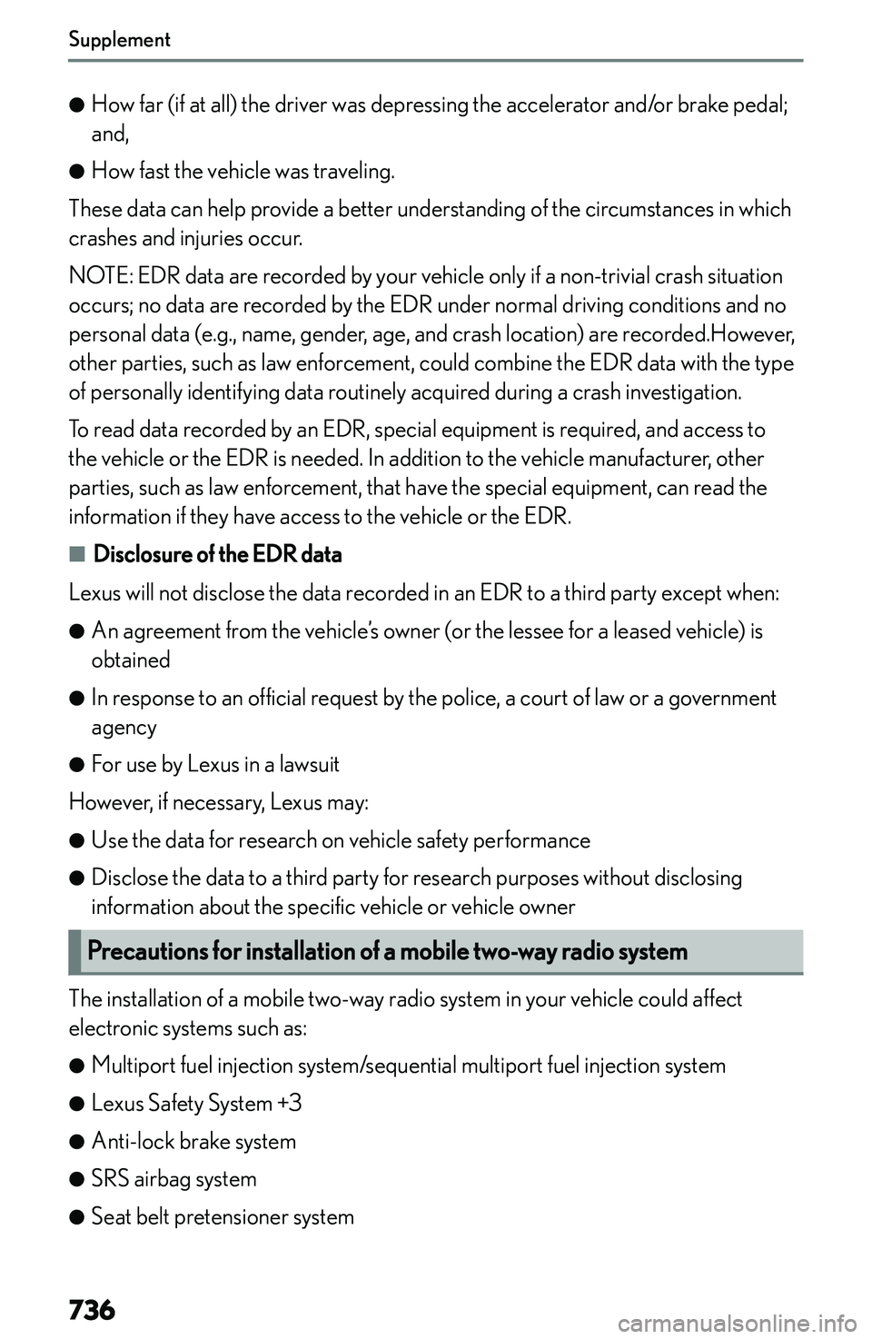 LEXUS NX250 350 2023  Owners Manual �