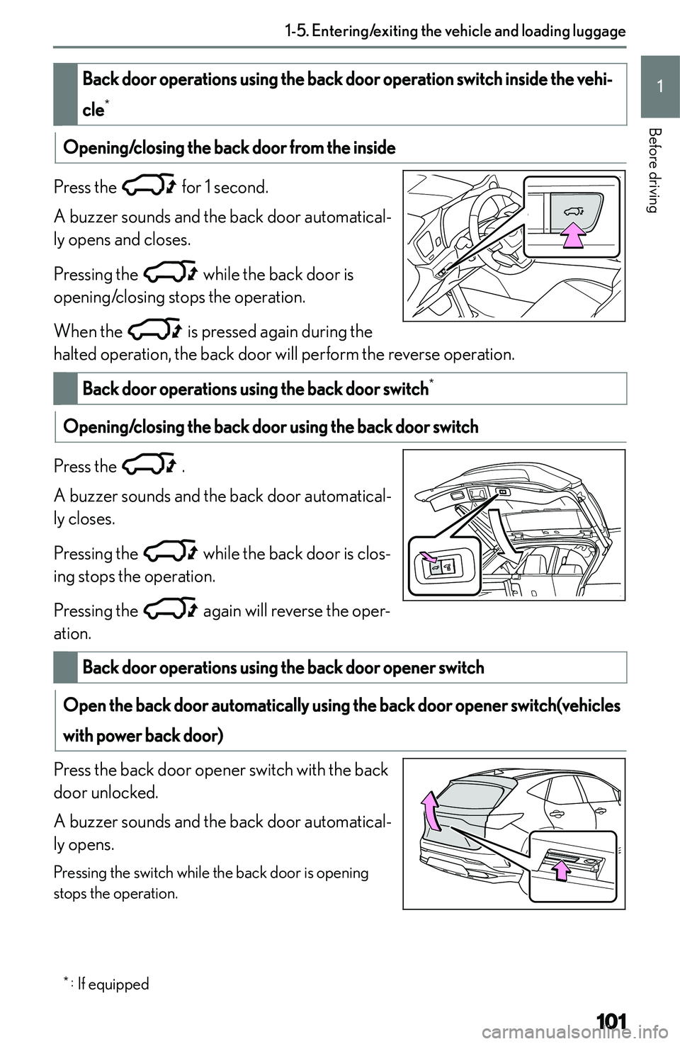 LEXUS NX300h 2022  Owners Manual �B�a�c�k��d�o�o�r��o�p�e�r�a�t�i�o�n�s��u�s�i�n�g��t�h�e��b�a�c�k��d�o�o�r��o�p�e�r�a�t�i�o�n��s�w�i�t�c�h��i�n�s�i�d�e��t�h�e��v�e�h�i�-
�c�l�e �*
�O�p�e�n�i�n�g�/�c�l�o�s�i�n�g��t�h�e��