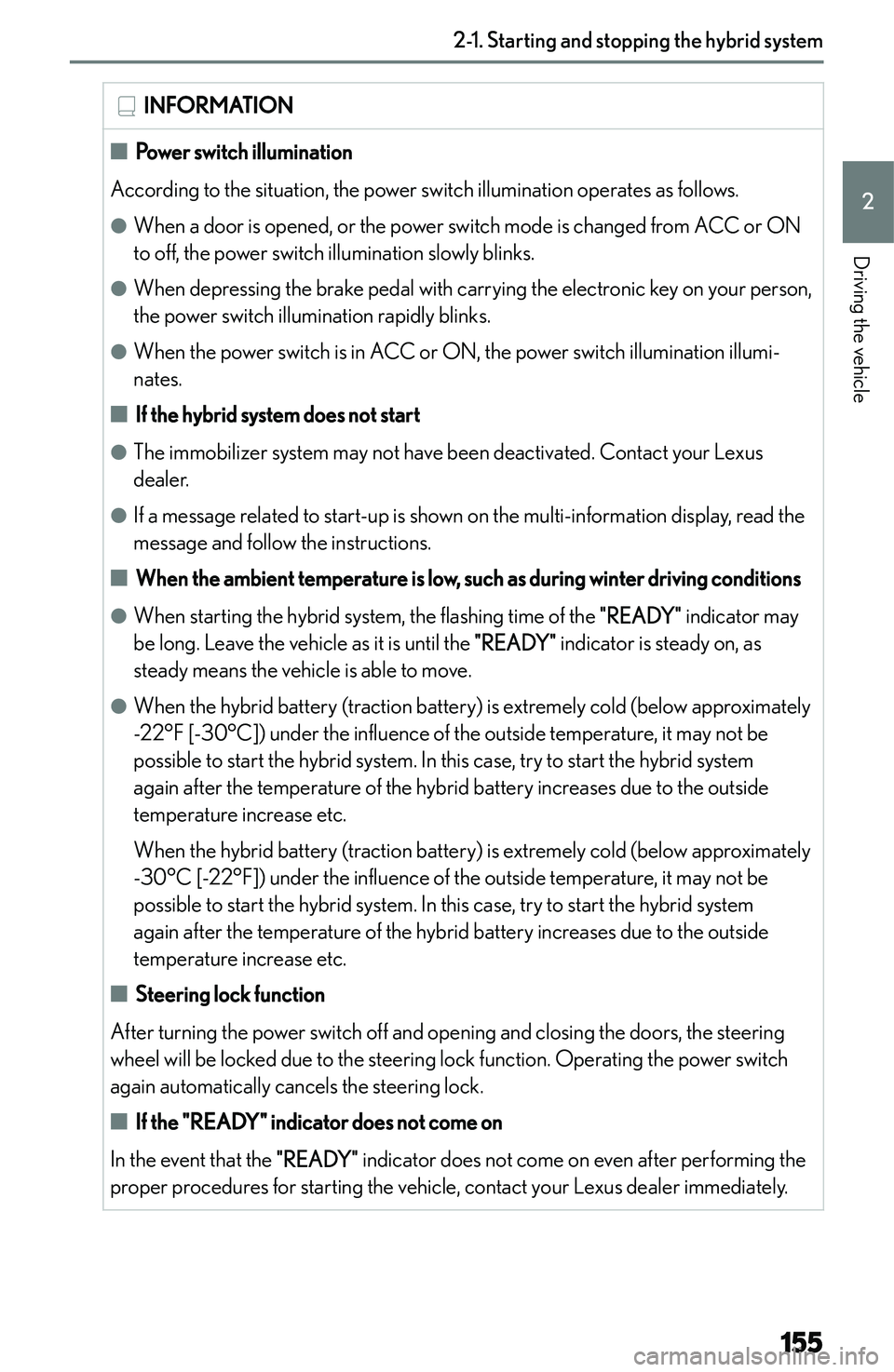 LEXUS NX300h 2022  Owners Manual �I�N�F�O�R�M�A�T�I�O�N�