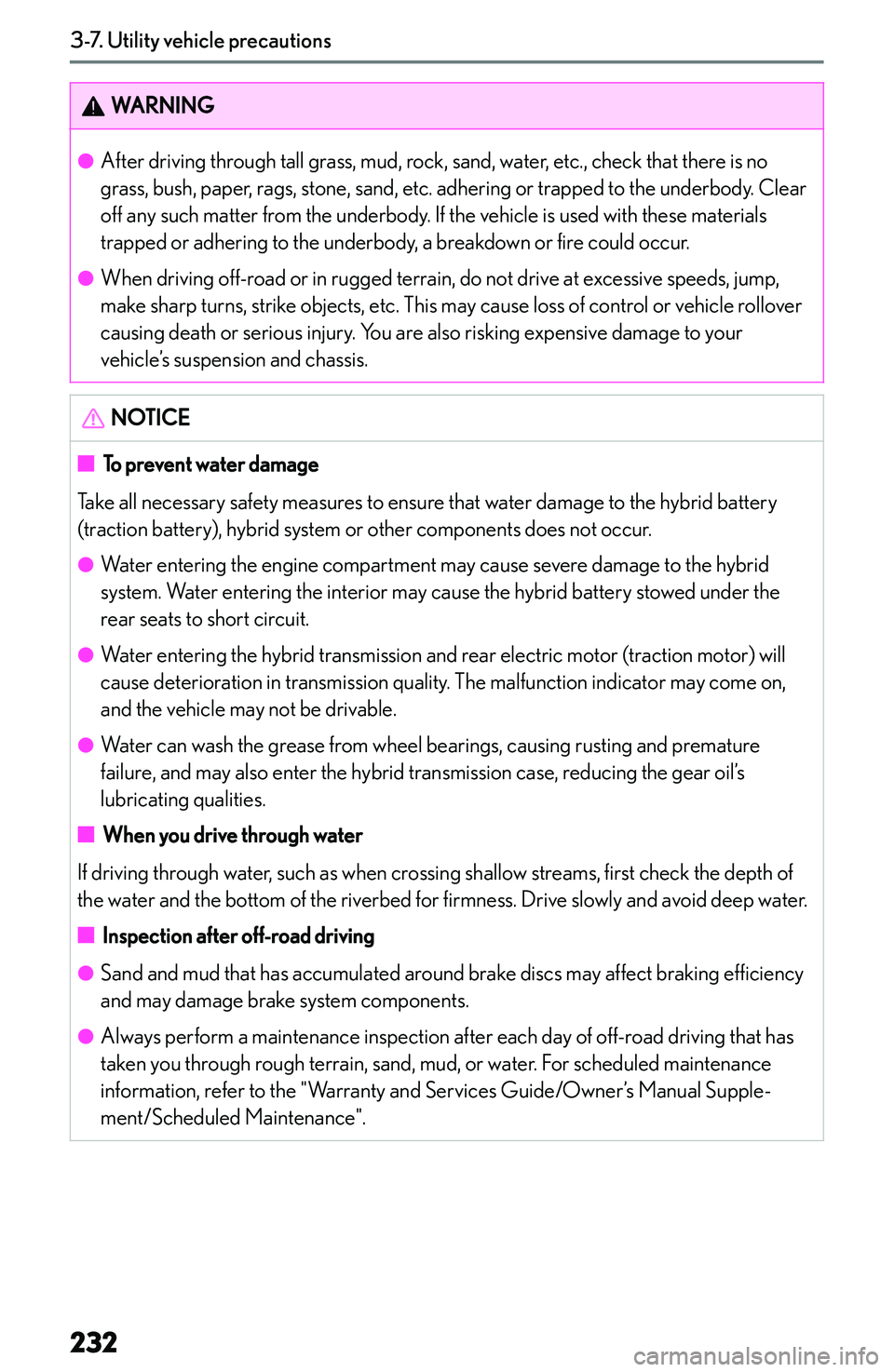 LEXUS NX300h 2022  Owners Manual �W�A�R�N�I�N�G�
