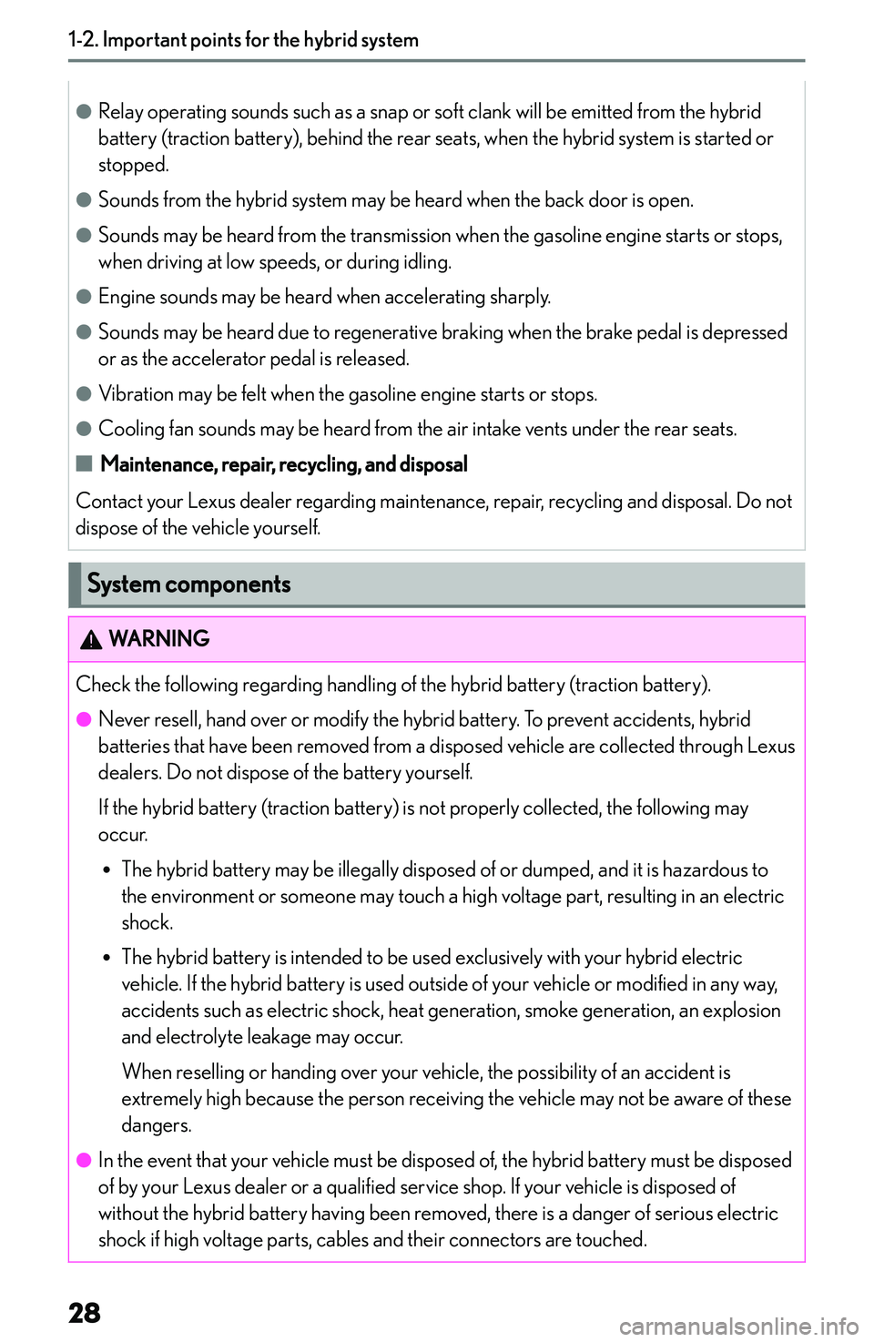 LEXUS NX300h 2022 Owners Manual �