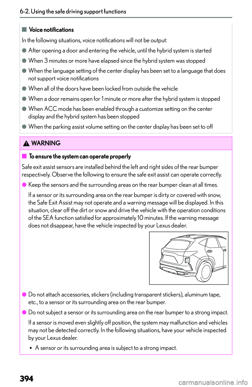 LEXUS NX300h 2022  Owners Manual �