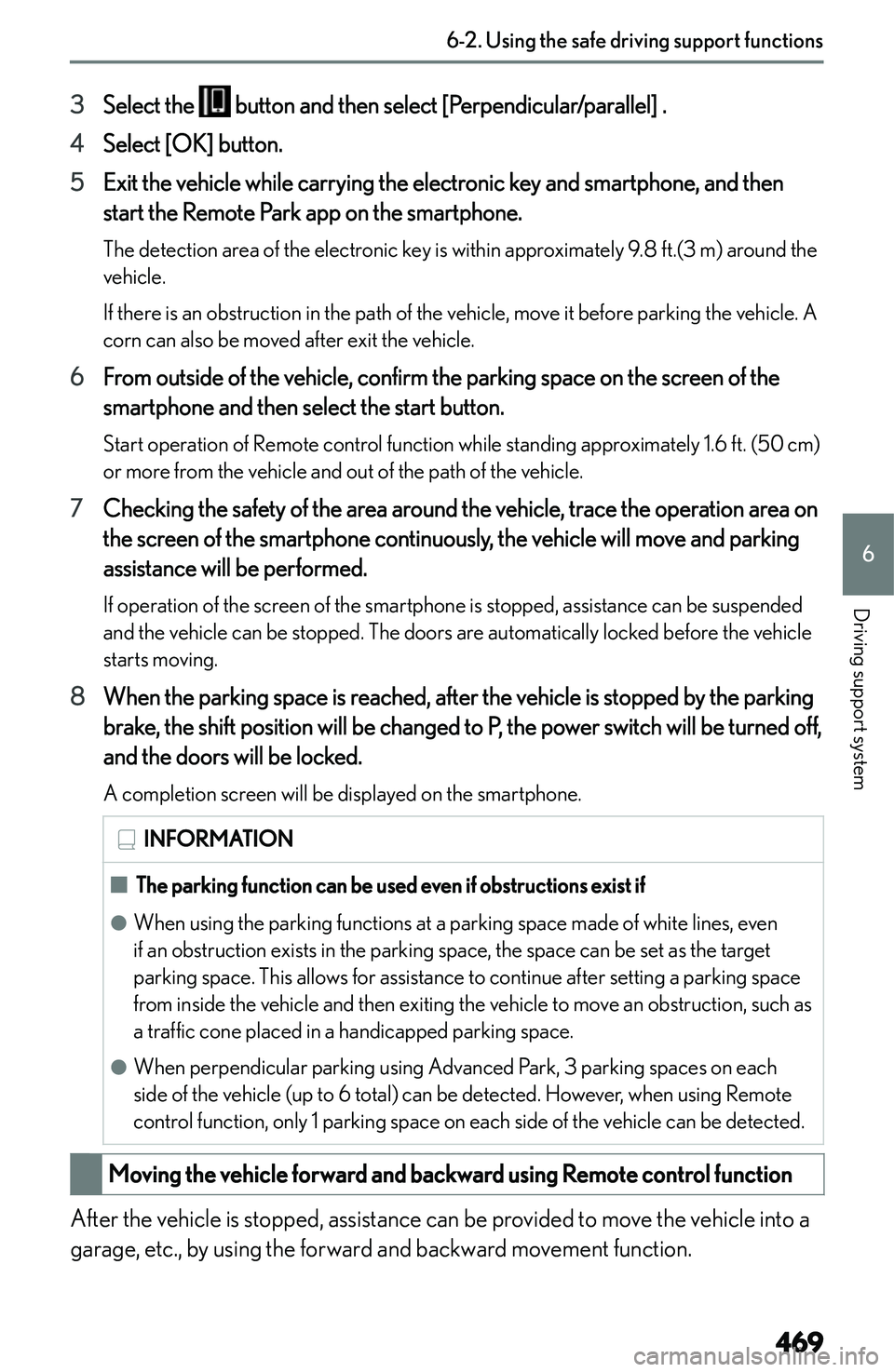 LEXUS NX300h 2022  Owners Manual �3�S�e�l�e�c�t� �t�h�e� � �b�u�t�t�o�n� �a�n�d� �t�h�e�n� �s�e�l�e�c�t� �[�P�e�r�p�e�n�d�i�c�u�l�a�r�/�p�a�r�a�l�l�e�l�@� �.
�4 �S�e�l�e�c�t� �[�O�K�@� �b�u�t�t�o�n�.
�5 �E�x�i�t� �t�h�e� �v�e�h�i�c�l
