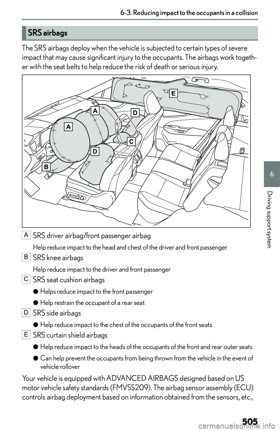 LEXUS NX300h 2022  Owners Manual �S�R�S��a�i�r�b�a�g�s
�T�h�e� �S�R�S� �a�i�r�b�a�g�s� �d�e�p�l�o�y� �w�h�e�n� �t�h�e� �v�e�h�i�c�l�e� �i�s� �s�u�b�j�e�c�t�e�d� �t�o� �c�e�r�t�a�i�n� �t�y�p�e�s� �o�f� �s�e�v�e�r�e
�i�m�p�a�c�t� �t�h