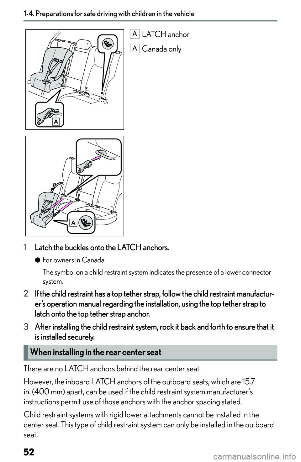 LEXUS NX300h 2022 Workshop Manual � �A�L�A�T�C�H� �a�n�c�h�o�r
� �A
�C�a�n�a�d�a� �o�n�l�y
�1 �L�a�t�c�h� �t�h�e� �b�u�c�k�l�e�s� �o�n�t�o� �t�h�e� �L�A�T�C�H� �a�n�c�h�o�r�s�.
�