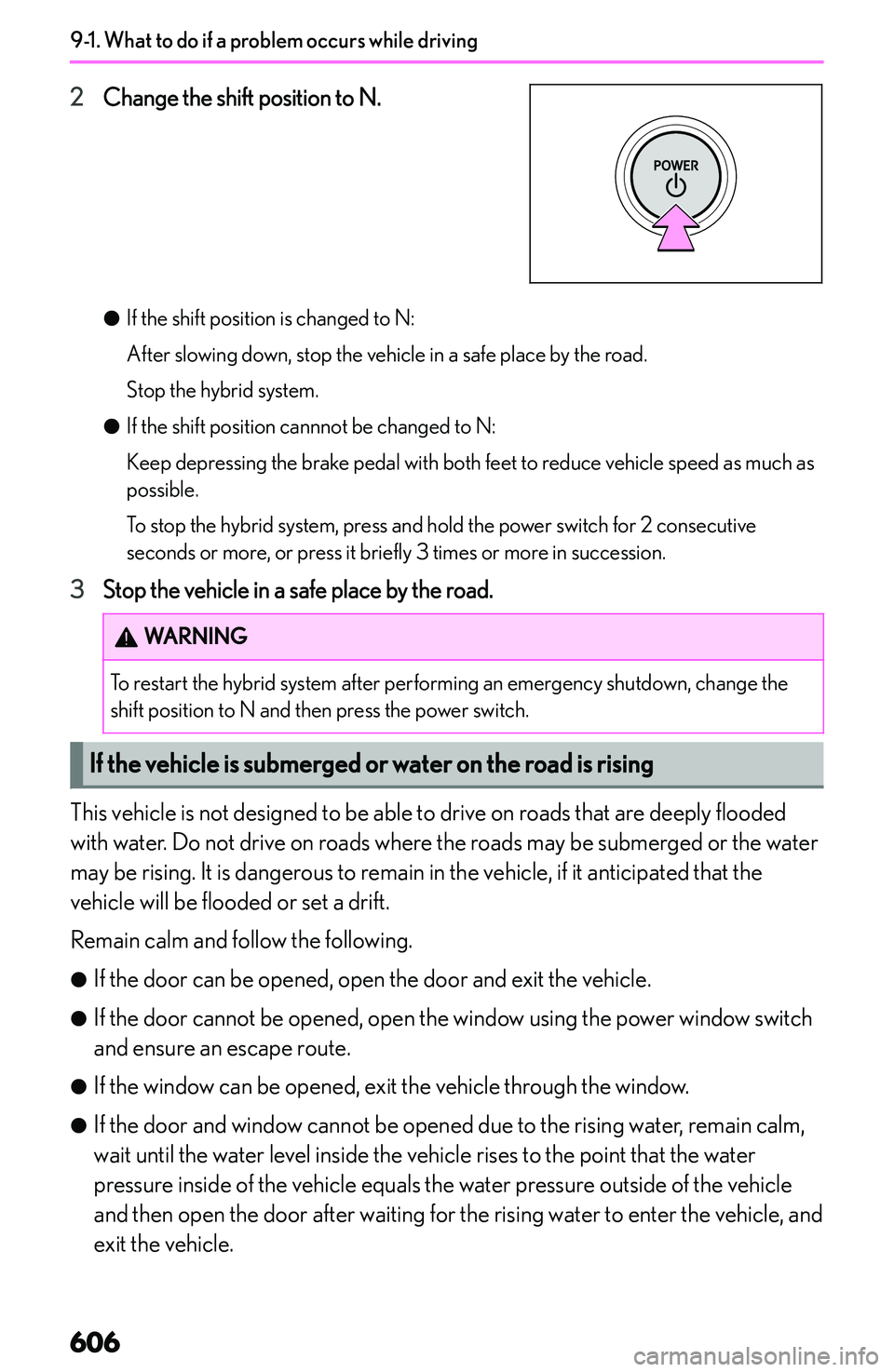 LEXUS NX300h 2022  Owners Manual �2�C�h�a�n�g�e� �t�h�e� �s�h�i�f�t� �p�o�s�i�t�i�o�n� �t�o� �N�.
�