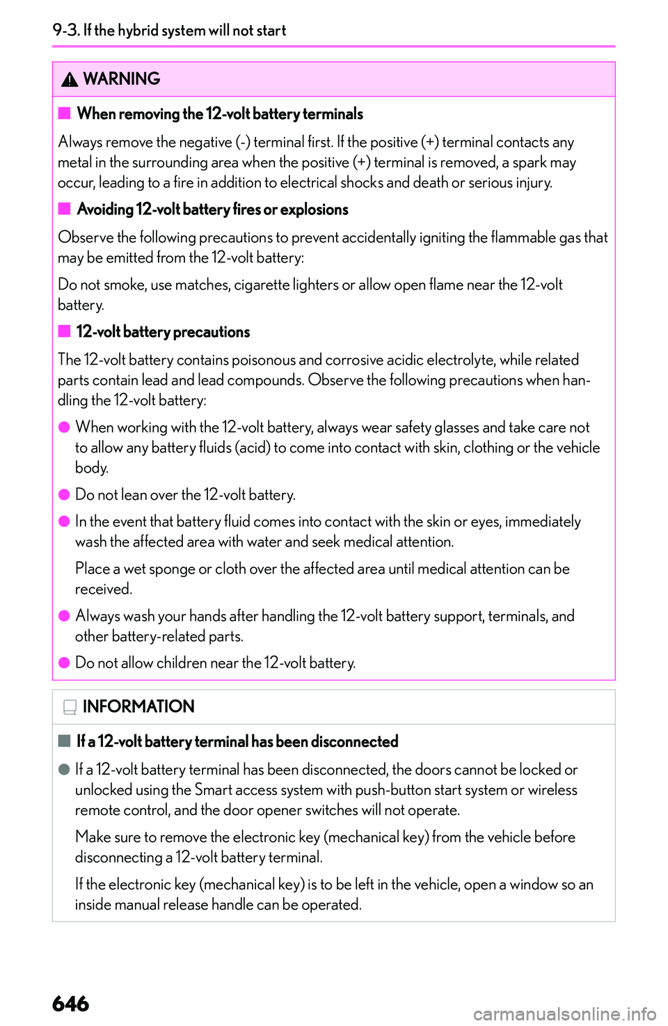 LEXUS NX300h 2022  Owners Manual �W�A�R�N�I�N�G�