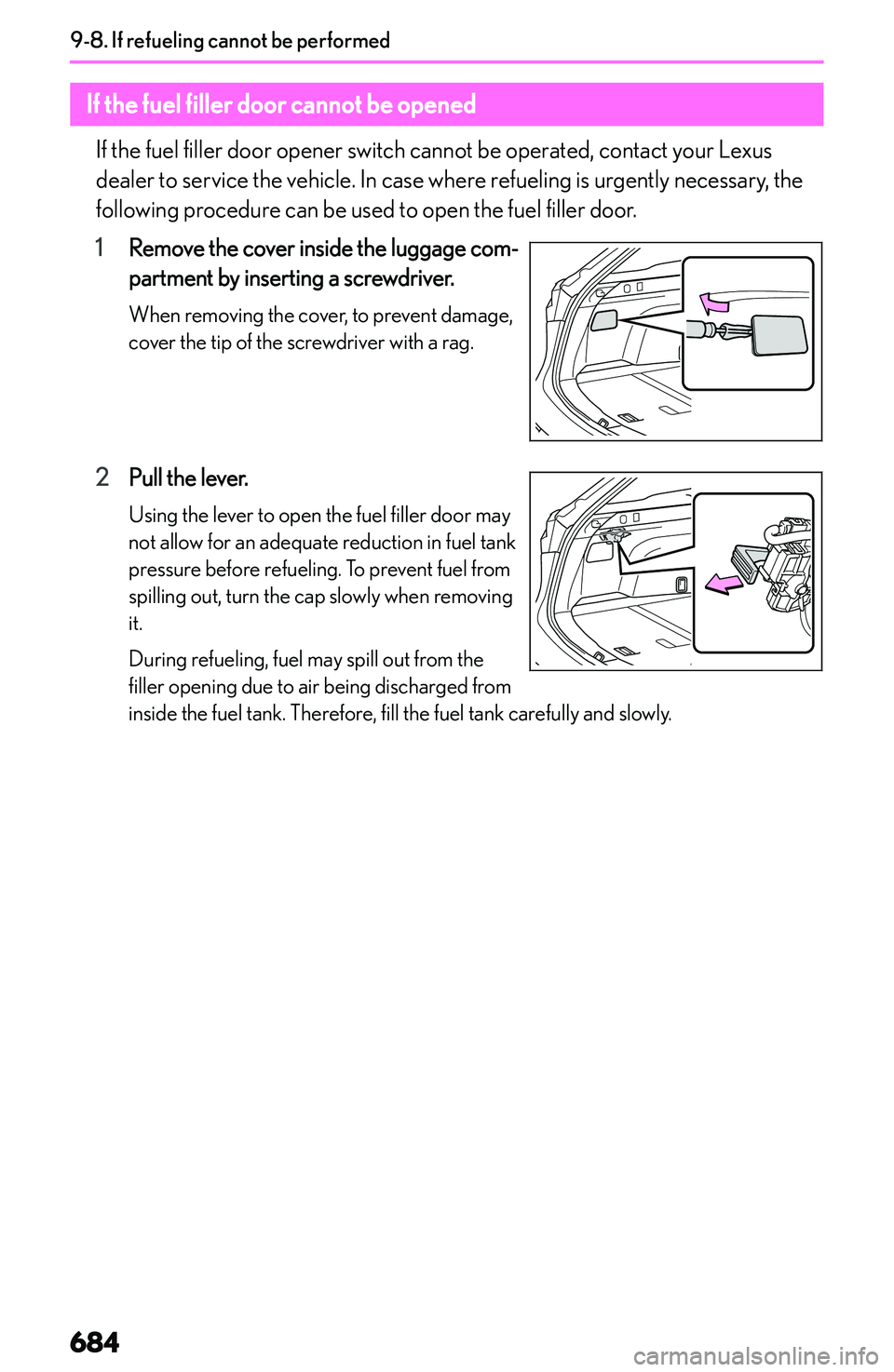 LEXUS NX300h 2022  Owners Manual �I�f��r�e�f�u�e�l�i�n�g��c�a�n�n�o�t��b�e��p�e�r�f�o�r�m�e�d
�I�f��t�h�e��f�u�e�l��f�i�l�l�e�r��d�o�o�r��c�a�n�n�o�t��b�e��o�p�e�n�e�d�I�f� �t�h�e� �f�u�e�l� �f�i�l�l�e�r� �d�o�o�r� �o�p�e�
