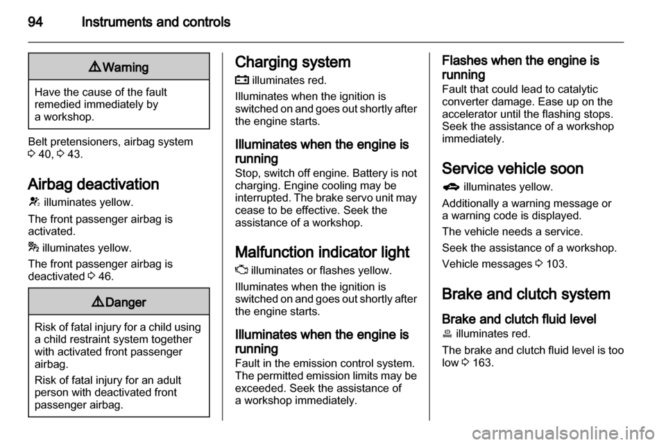 OPEL ASTRA J 2011 Owners Manual 