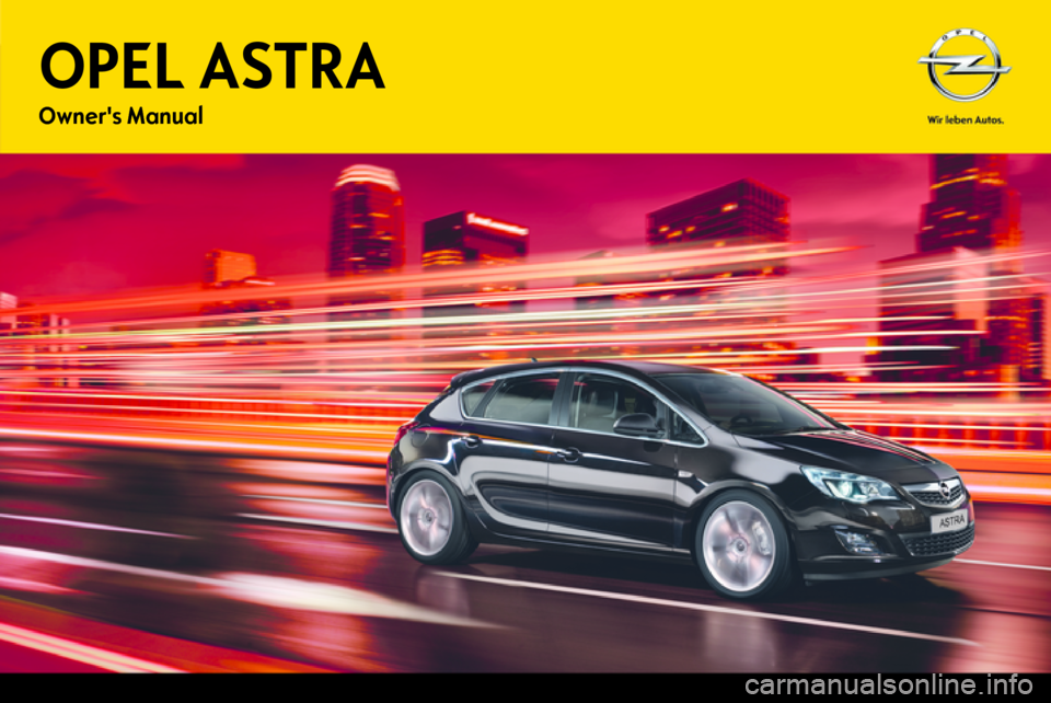 OPEL ASTRA J 2013  Owners Manual 