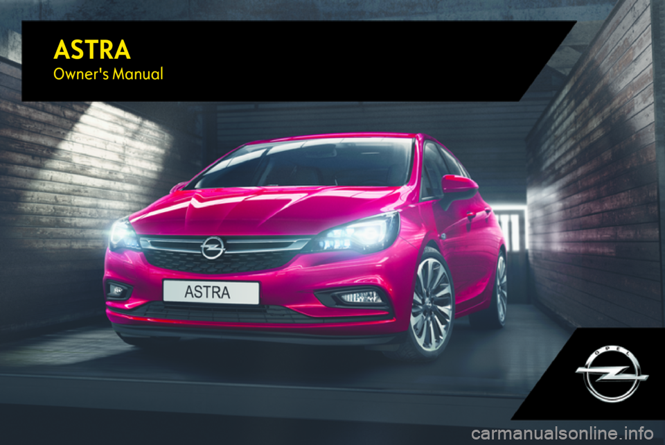 OPEL ASTRA K 2017  Owners Manual ASTRAOwners Manual 