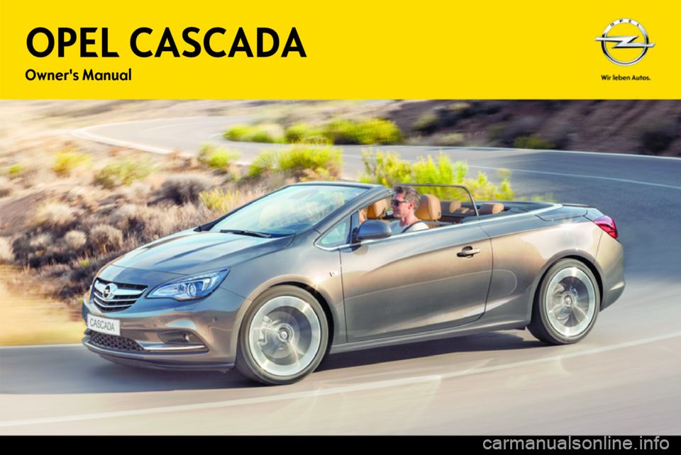 OPEL CASCADA 2013.5  Owners Manual 