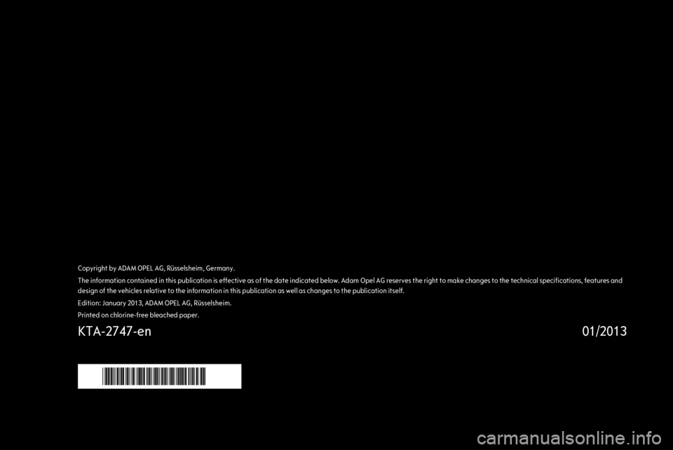 OPEL CASCADA 2013.5 Owners Manual OPEL CASCADA 2013.5 Owners Manual