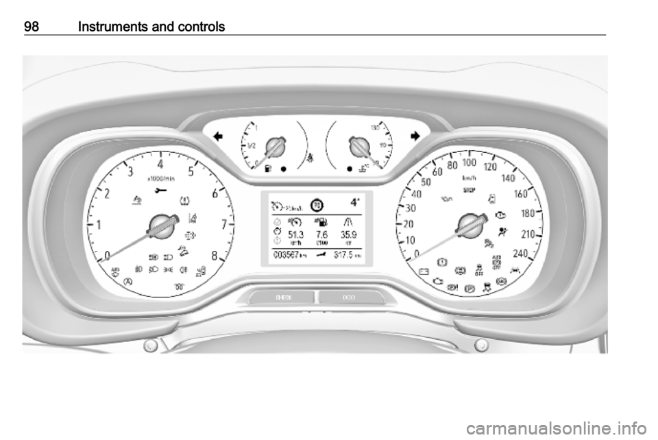 OPEL COMBO E 2019.1 Owners Manual 98Instruments and controls OPEL COMBO E 2019.1 Owners Manual 98Instruments and controls