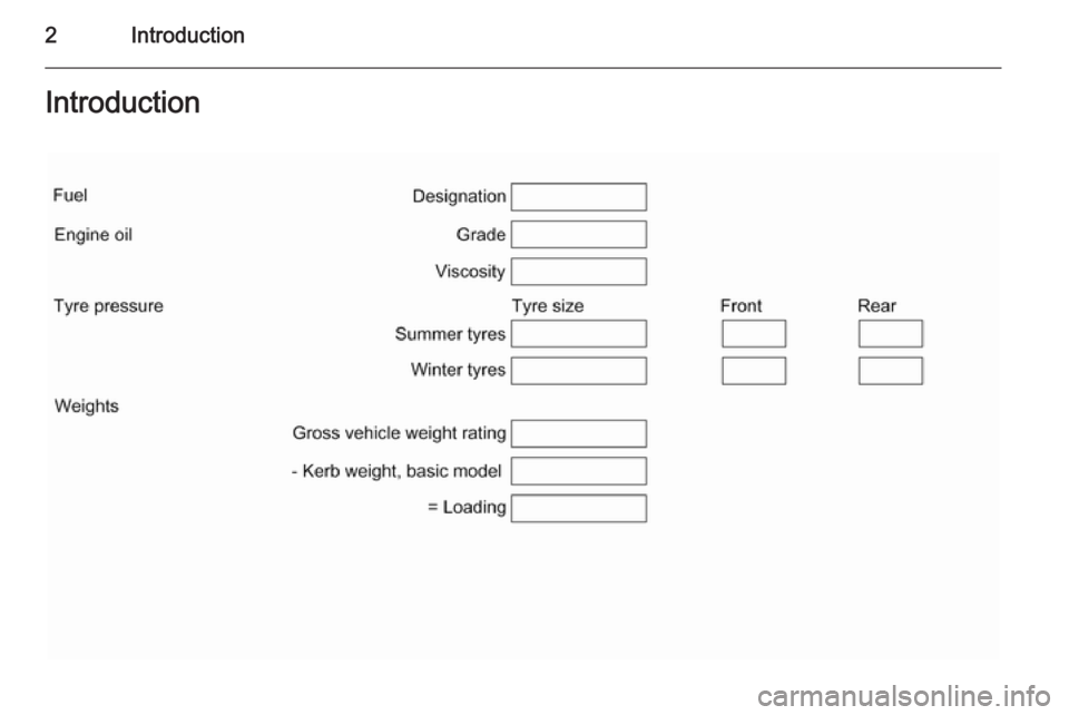 OPEL INSIGNIA 2014  Manual user 2IntroductionIntroduction 