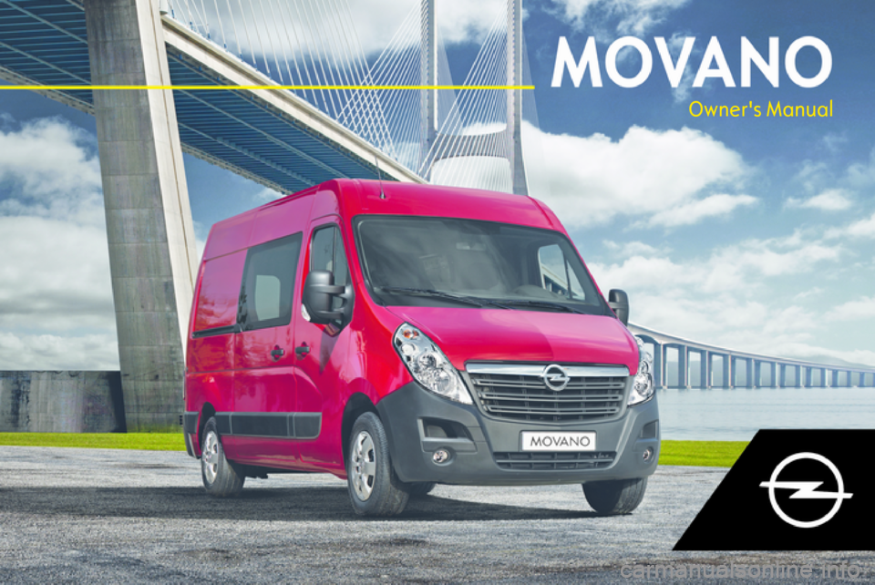 OPEL MOVANO_B 2018.5  Owners Manual Owners Manual 
